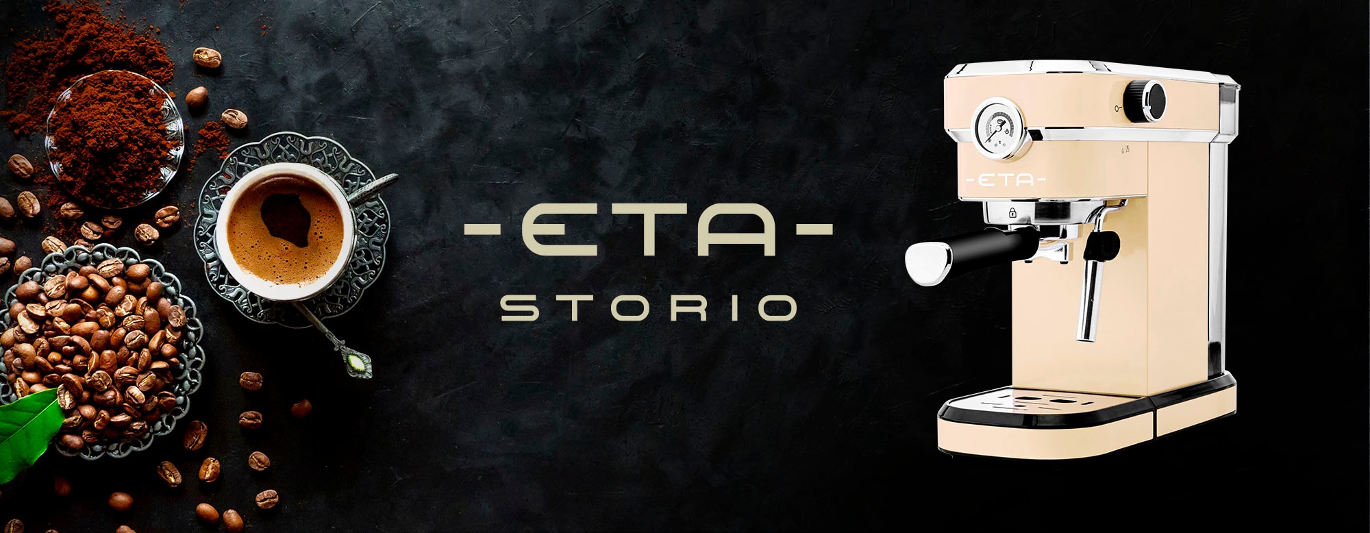 eta Siebträgermaschine »STORIO ETA618190040«, 1350W, max.20 bar, Thermoblock