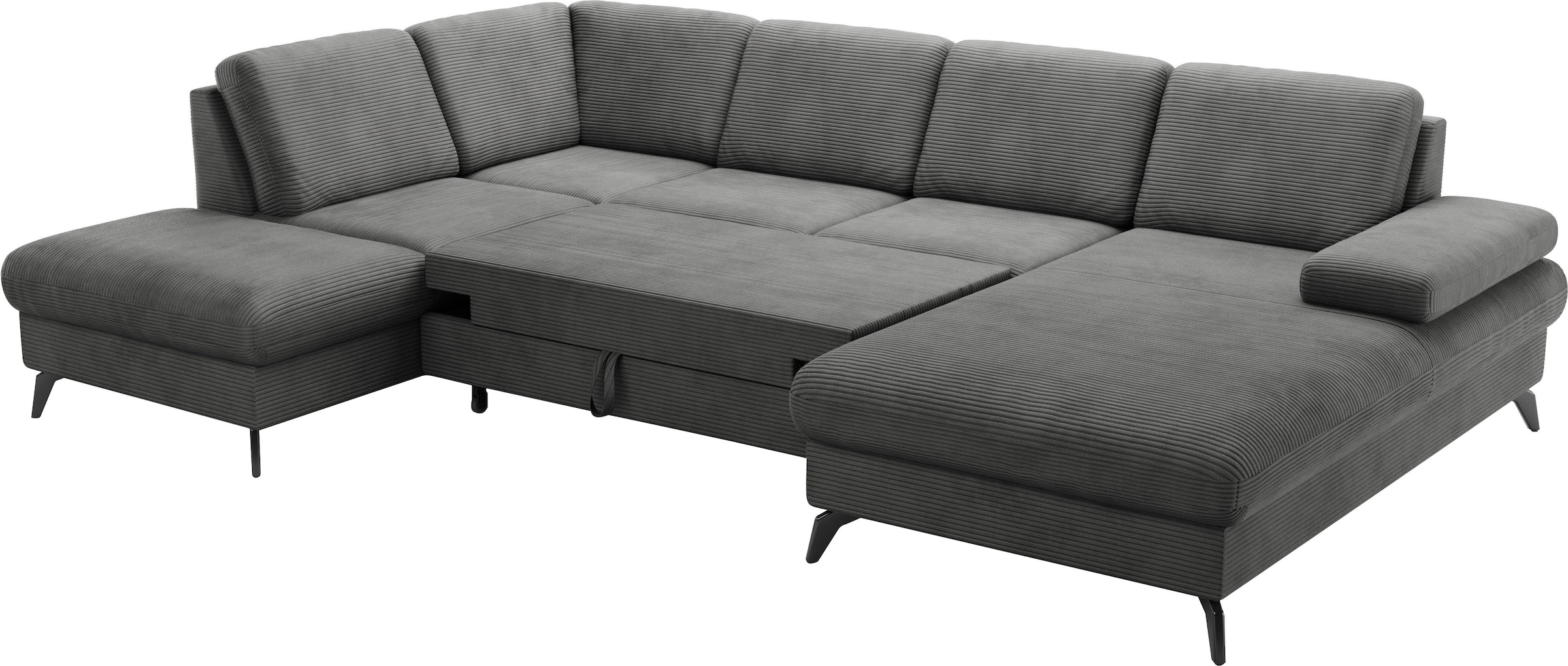 sit&more Wohnlandschaft »Morris Jubi U-Form«, inkl. Armteilfunktion und 1 Zierkissen, wahlweise mit Bettfunktion