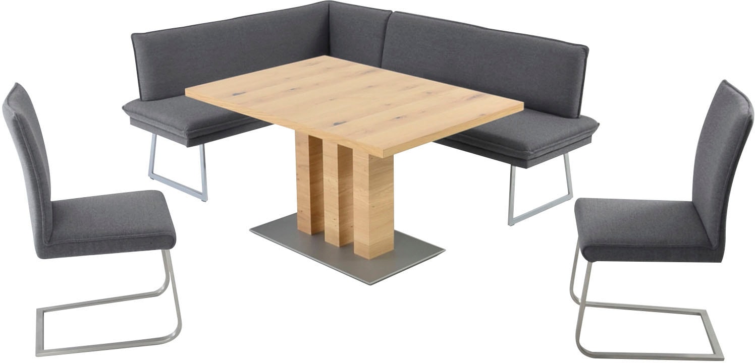 K+W Komfort & Wohnen Essgruppe "Santos III" 4 Stk. tlg. gepolsterte Eckbank günstig online kaufen