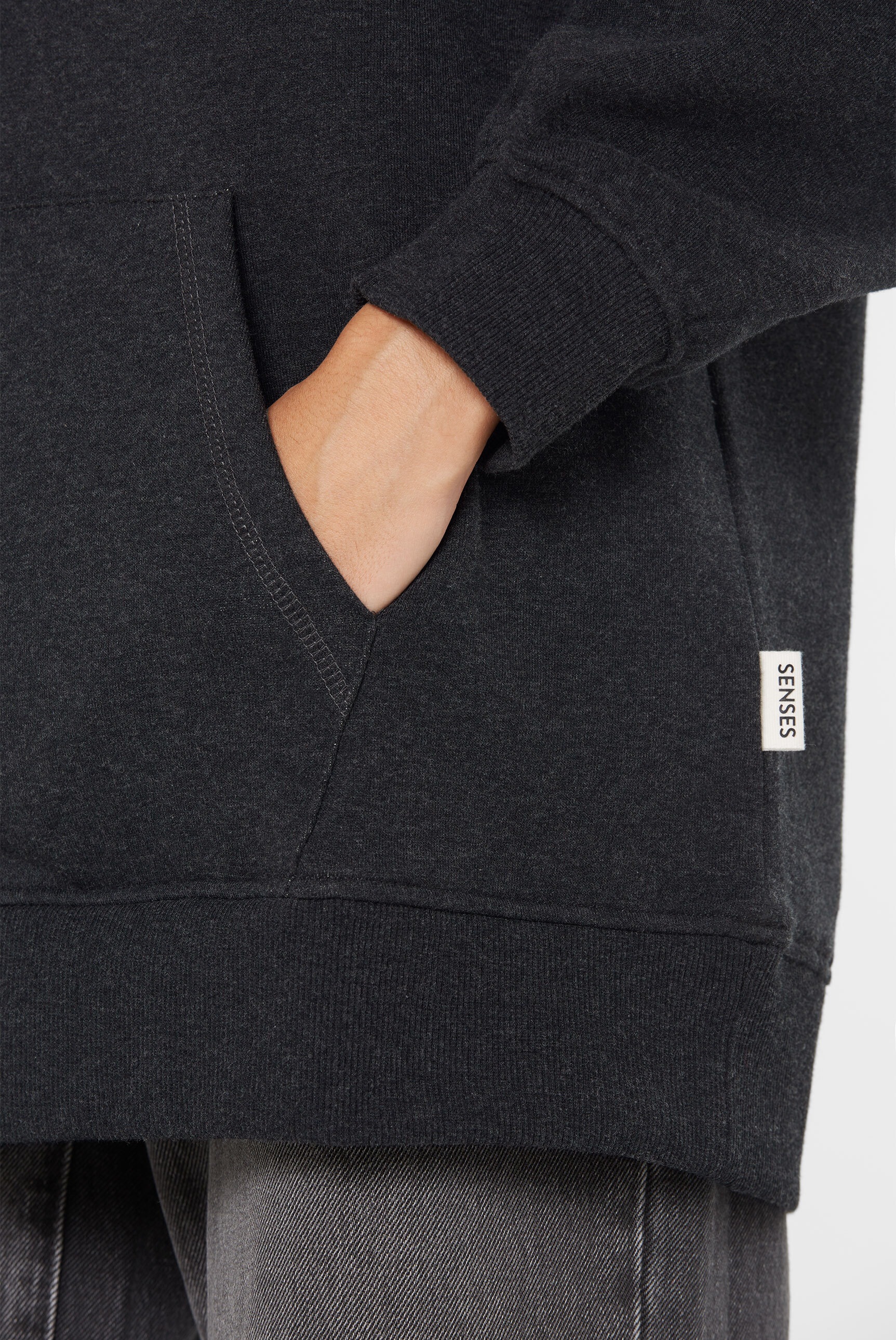 SENSES.THE LABEL Kapuzensweatshirt , mit Frottee Lettern
