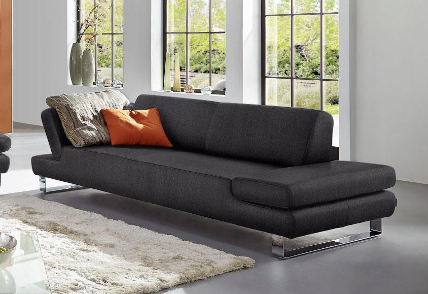W.SCHILLIG 3-Sitzer "taboo Designsofa mit hohem Sitzkomfort, Breite 232cm, Sitztiefe 69cm" mit Übertiefe, inklusive Armlehnenverstellung
