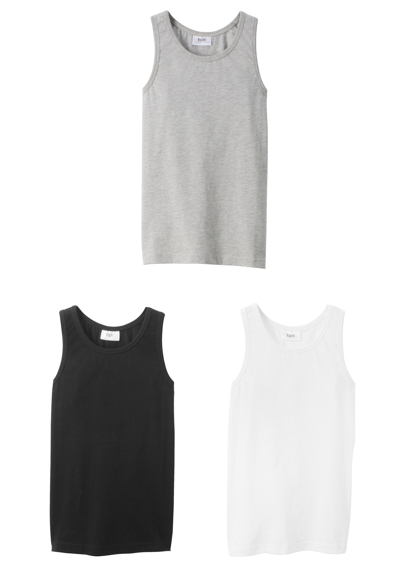bonprix Unterhemd Packung, 3 Stk. aus reiner Baumwolle, Dreierpack