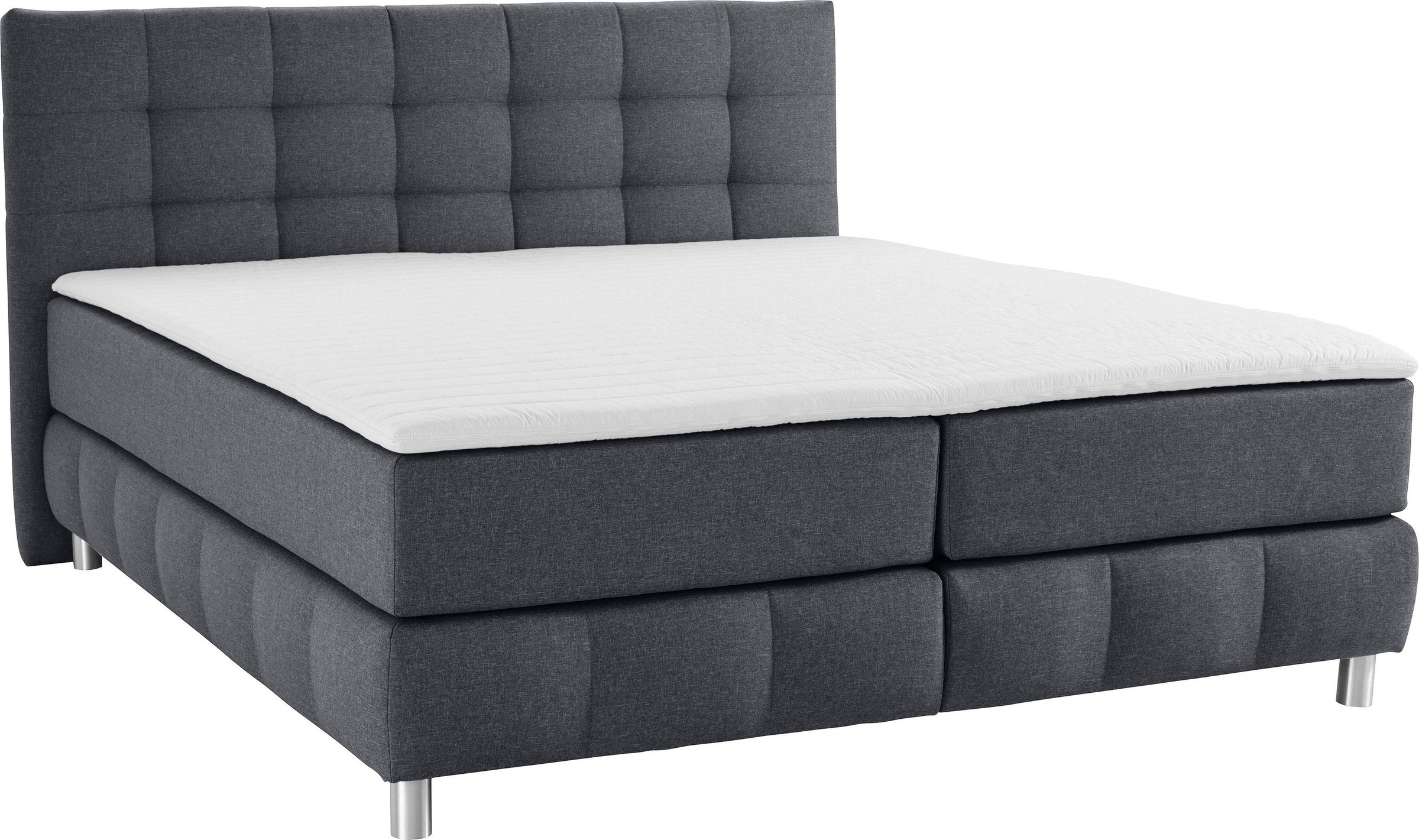 Thumbnail - Home affaire Boxspringbett "Salo XXL" in Samtoptik oder Struktur, 6 Breiten in Überlänge 220cm, 4 Härtegrade