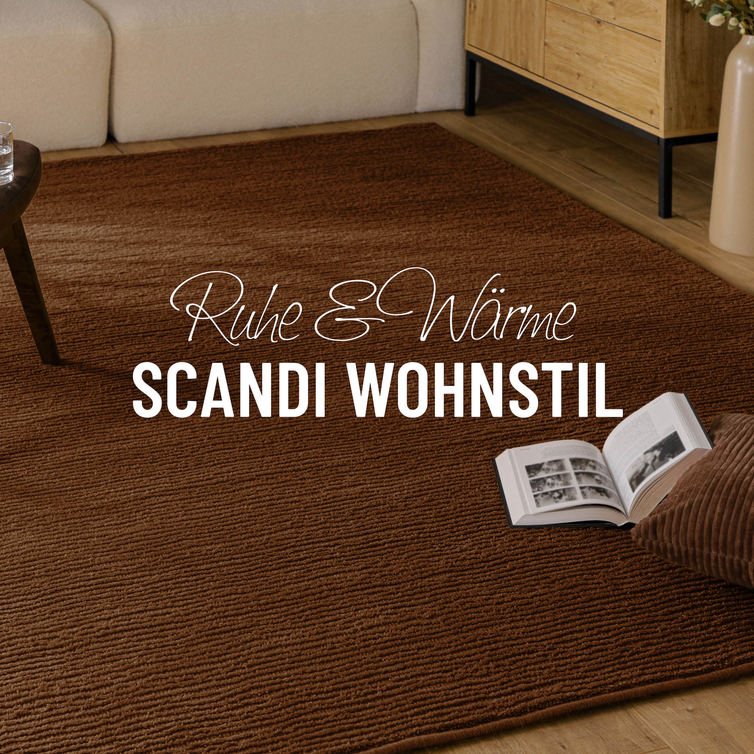 Wecon home Teppich »Castello ONE« rechteckig 7 mm Höhe Schurwolle, Kurzflor mit Hoch-Tief-Effekt, Wohnzimmer, Streifenmuster