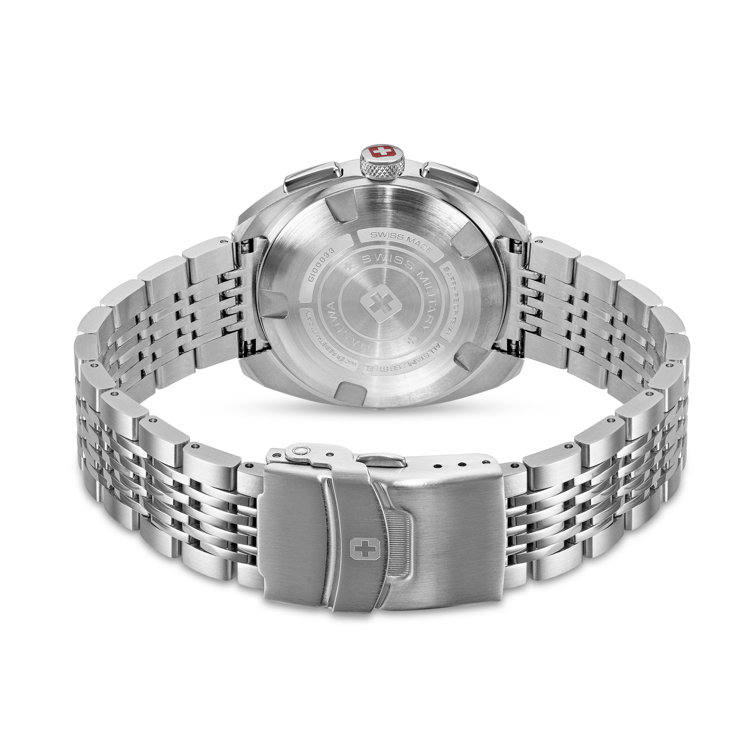 Swiss Military Hanowa Chronograph »Defender« Quarzuhr, Armbanduhr, Herrenuhr, Swiss Made, Edelstahlarmband, analog