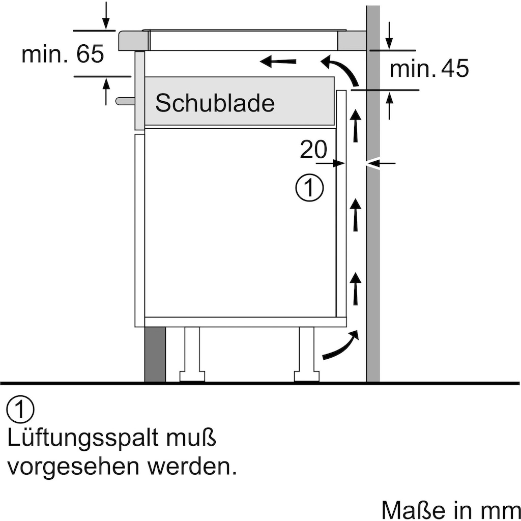 NEFF Flex-Induktions-Kochfeld von SCHOTT CERAN® »T66SHE4L0«, T66SHE4L0, mit virtueller Twist Touch® Bedienung