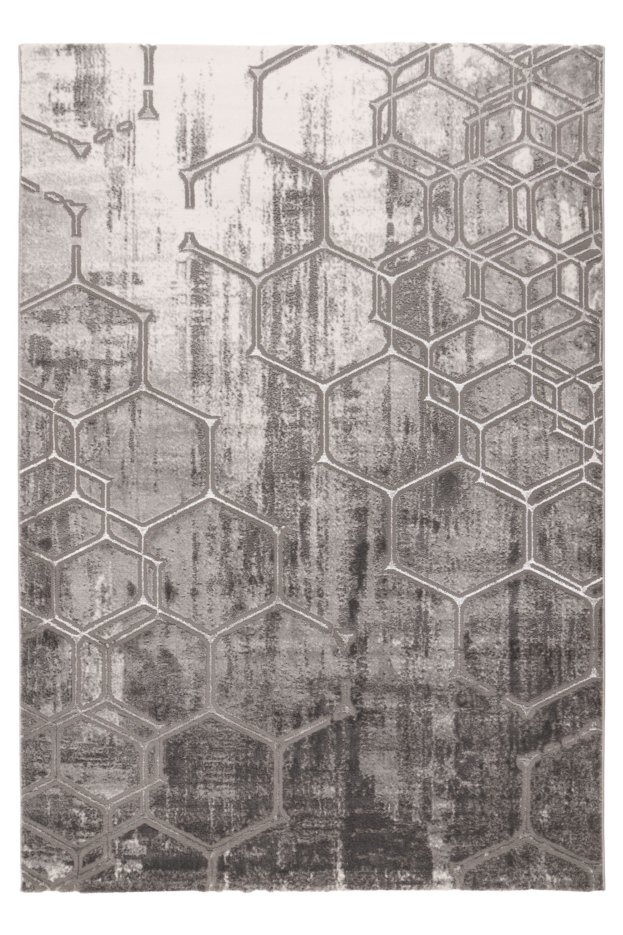 Kayoom Teppich "Mineral 525" rechteckig 12 mm Höhe Kurzflor, Hoch Tief Stru günstig online kaufen