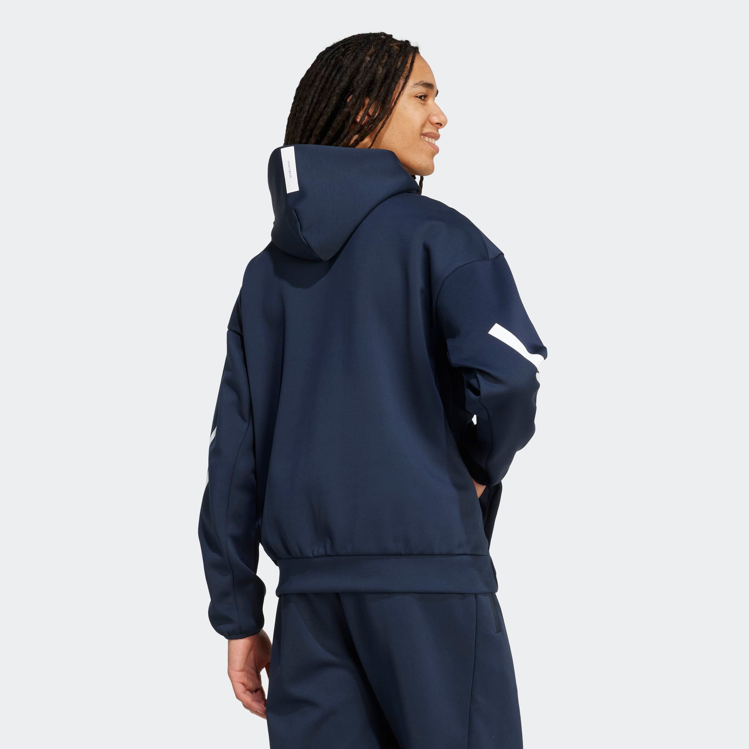 Thumbnail - adidas Sportswear Kapuzensweatshirt "M Z.N.E. FZ", für sportliche Aktivitäten, aus Polyester und Baumwolle