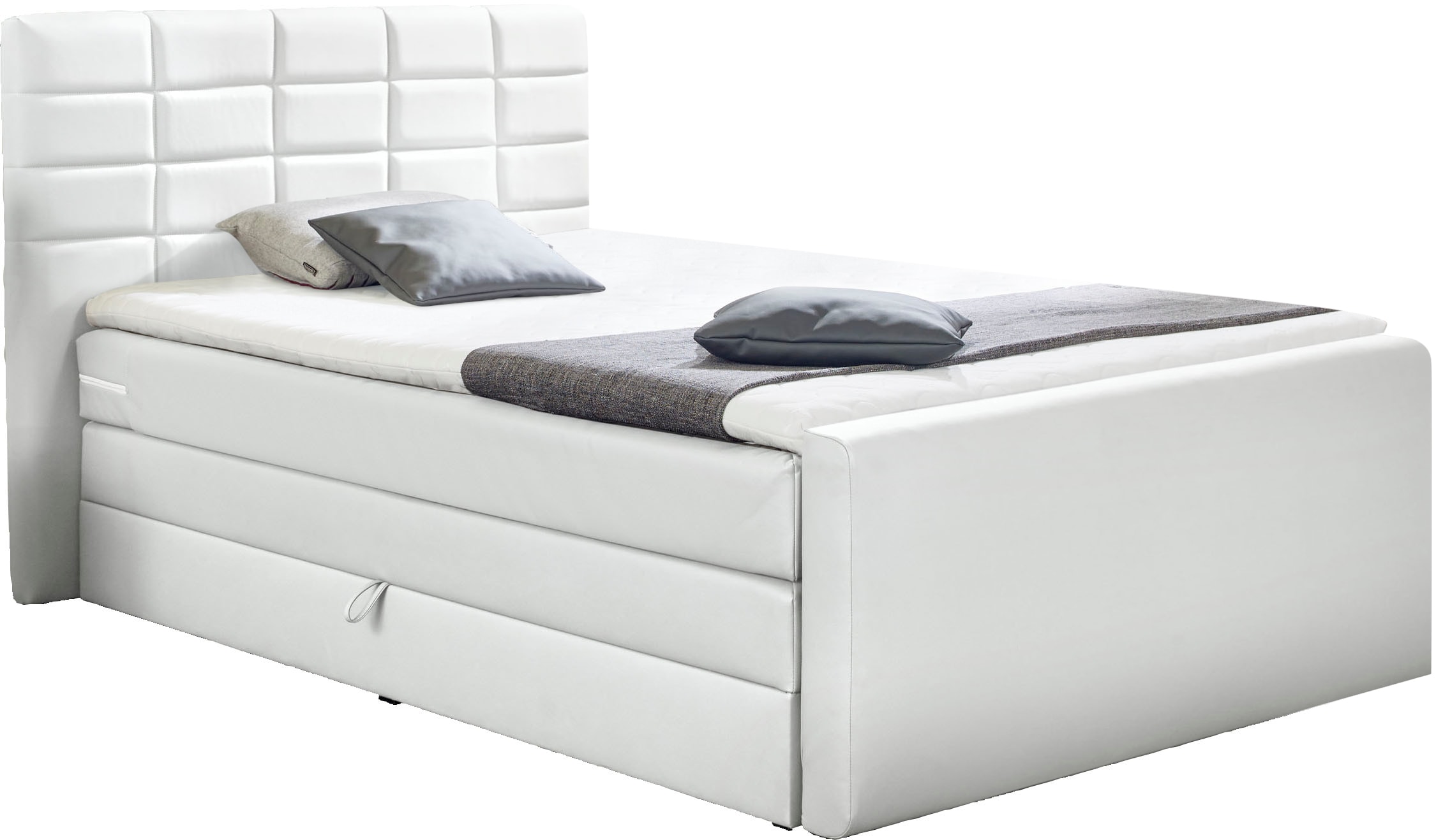 Boxspringbett »Lethbridge«, inkl. Bettkasten und Topper, zwei Matratzenarten in H2