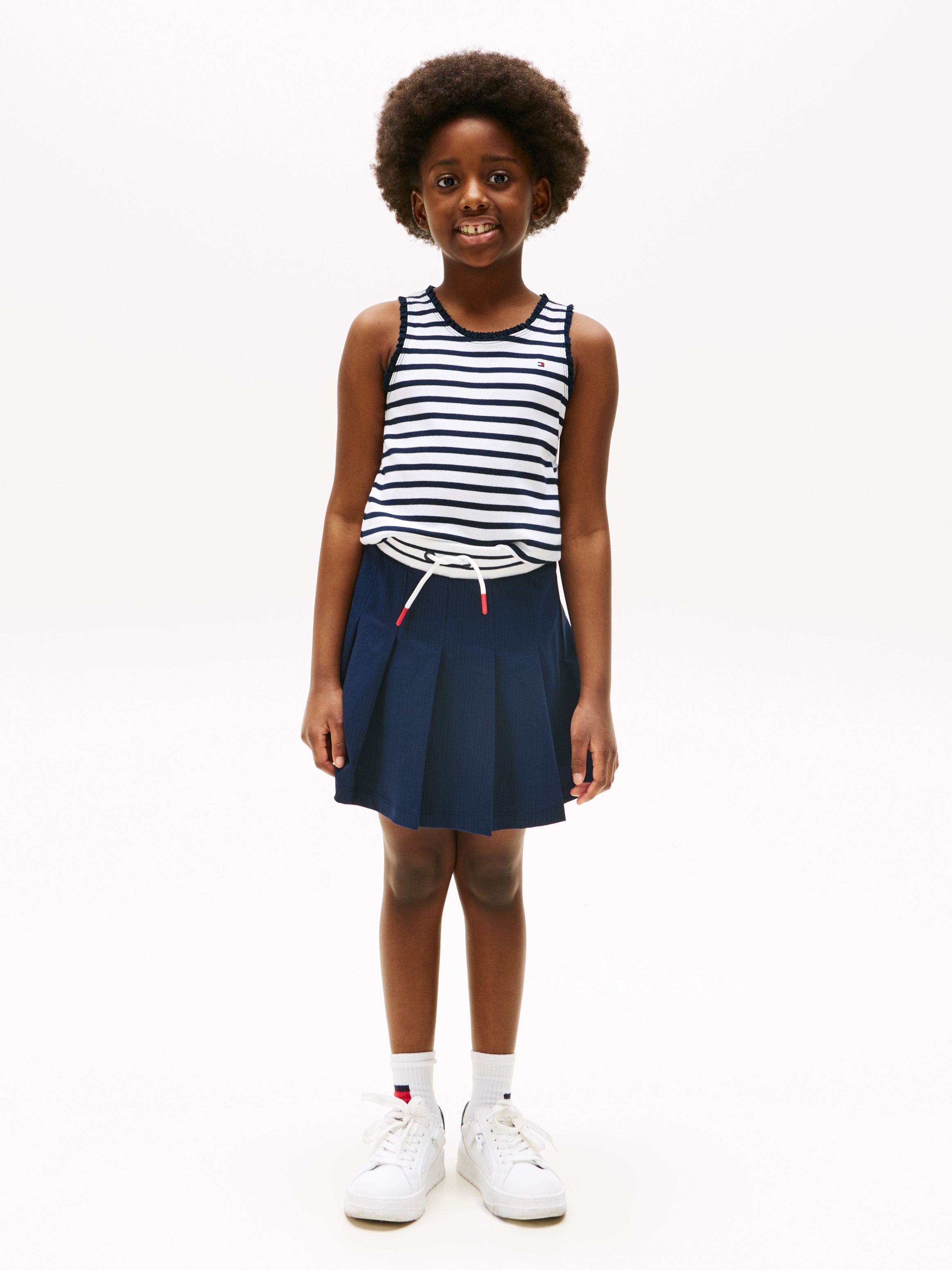 Tommy Hilfiger Tanktop »ESSENTIAL RIB LACE TANK TOP«, mit Spitze, mit Logostickerei