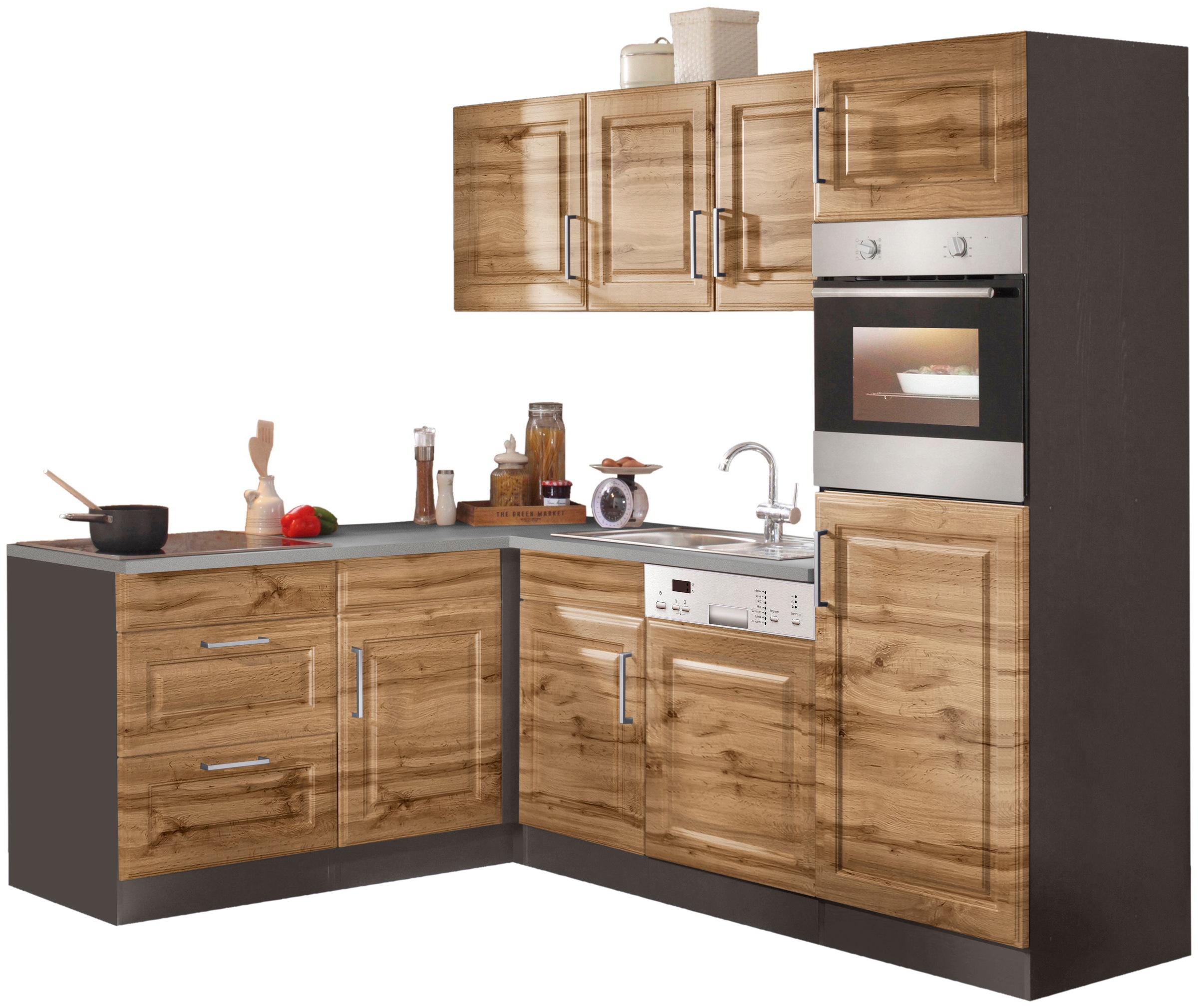 KOCHSTATION Winkelküche "KS-Stockholm" mit E-Geräten,230 x 170 cm, wahlweis günstig online kaufen