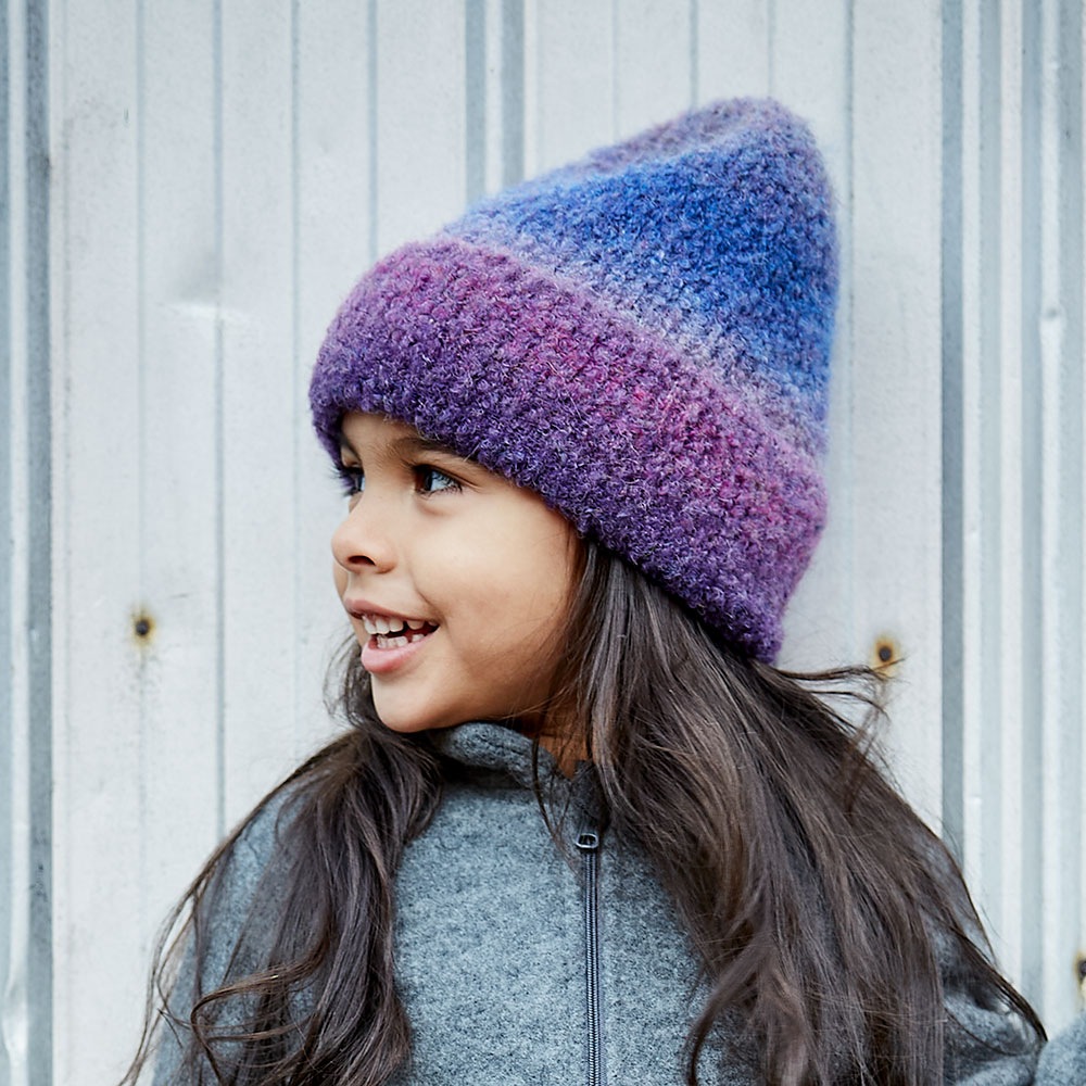 Thumbnail - MAXIMO Beanie Fasermix mit Wollanteil, Boucle-Garn, Farbverlauf, breiter Umschlag