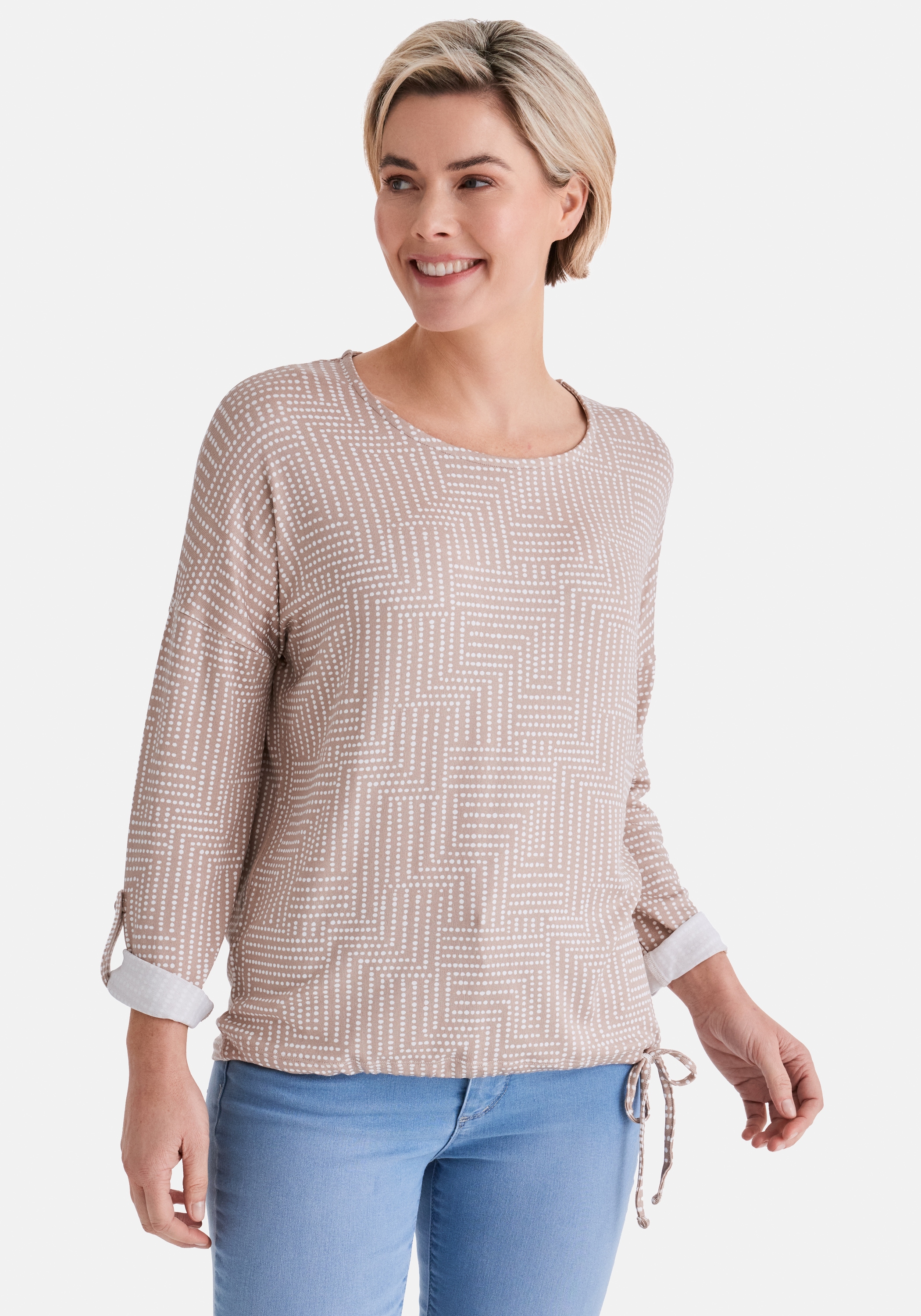 STOOKER WOMEN Langarmshirt "CARLY Langarmshirt Rundhals" Loose Fit Shirt Ru günstig online kaufen