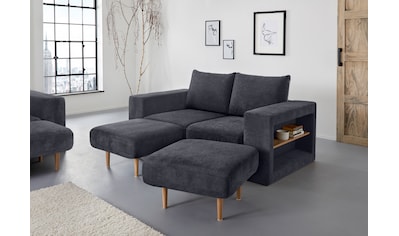 2,5-Sitzer »Looksvb«, Verwandlungssofa: aus Sofa wird Sofa mit 2 Hockern, mit...