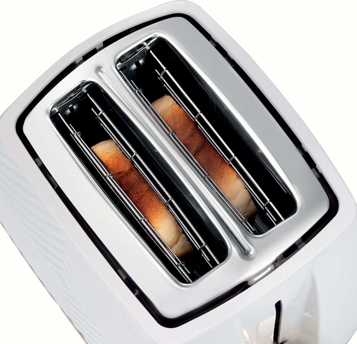 RUSSELL HOBBS Toaster »Groove 26391-56«, 2 lange Schlitze, für 2 Scheiben, 850 W, weiß, 850 Watt - 6 Bräunungsstufen