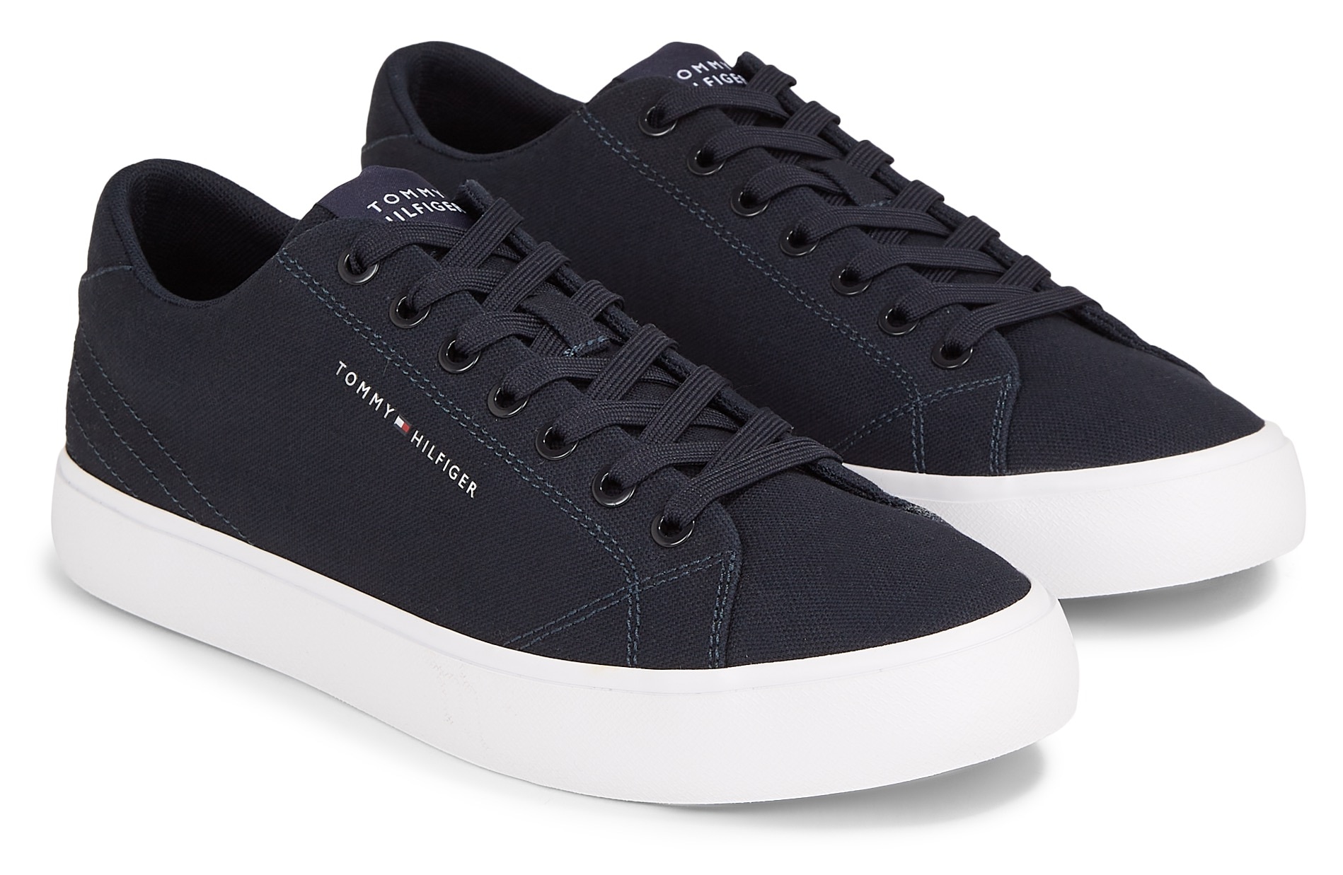TOMMY HILFIGER Sneaker »TH HI VULC LOW CANVAS« in cle...