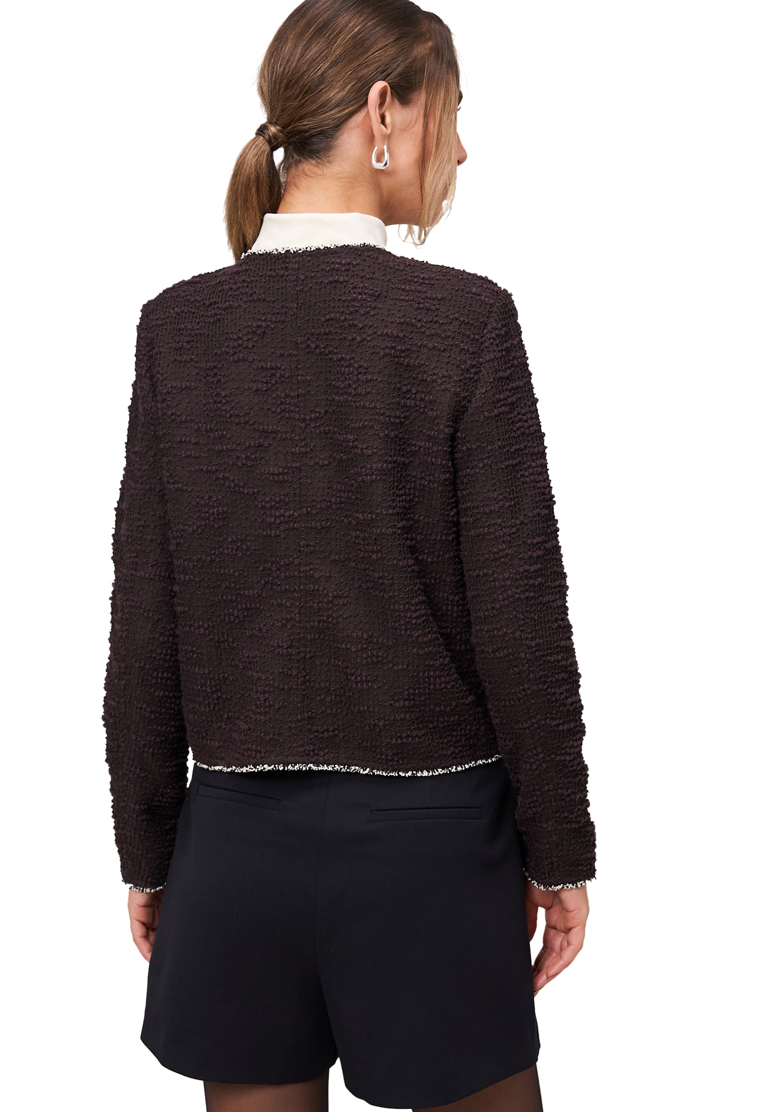 Zero Jackenblazer »zero Damen Blazer Bouclè mit Knöpfen«, Knopfleiste