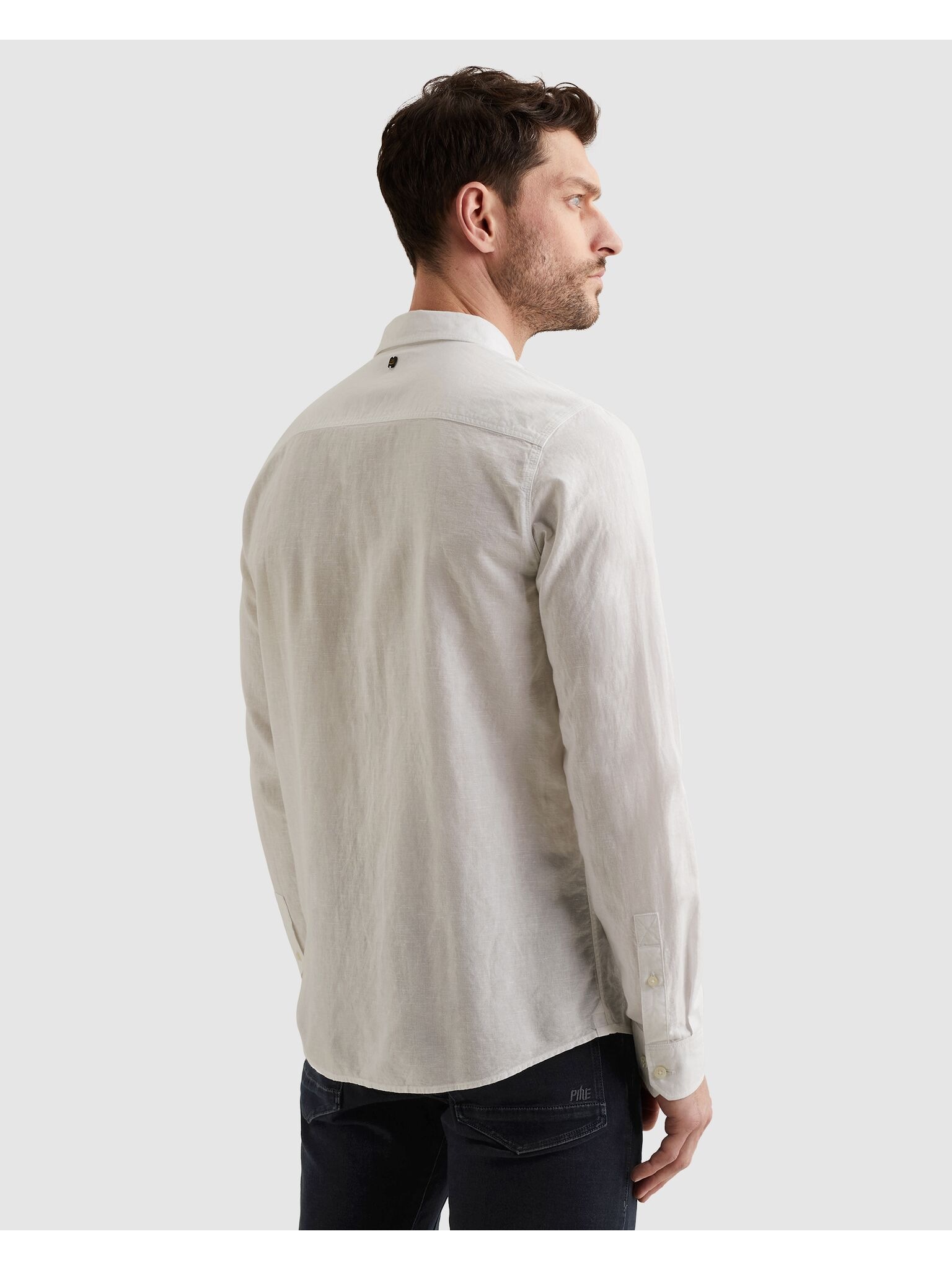 PME LEGEND Langarmhemd mit Logo Stickerei