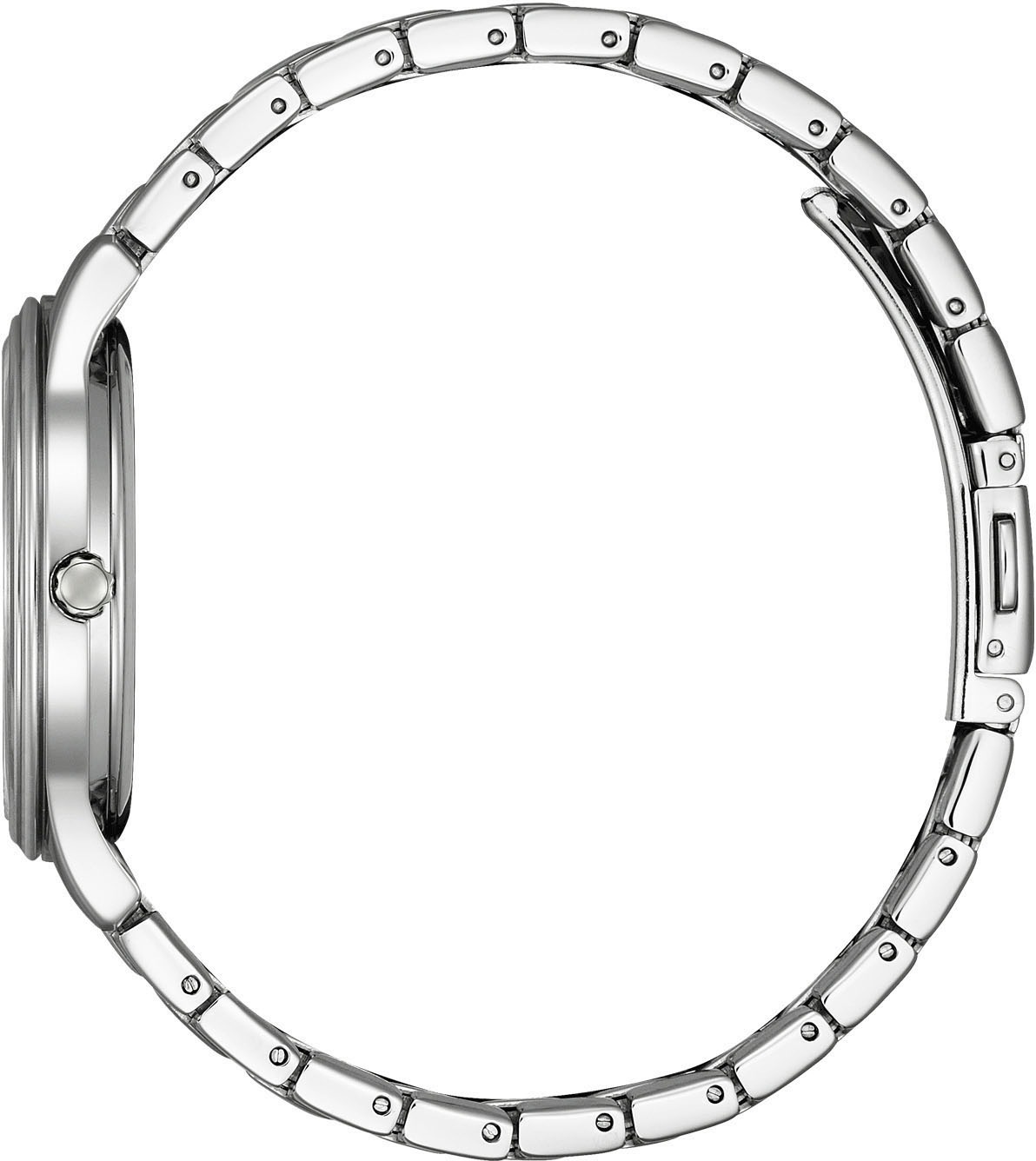 Citizen Solaruhr, Armbanduhr, Damenuhr, Edelstahlarmband, Batterie-Entladungsanzeige