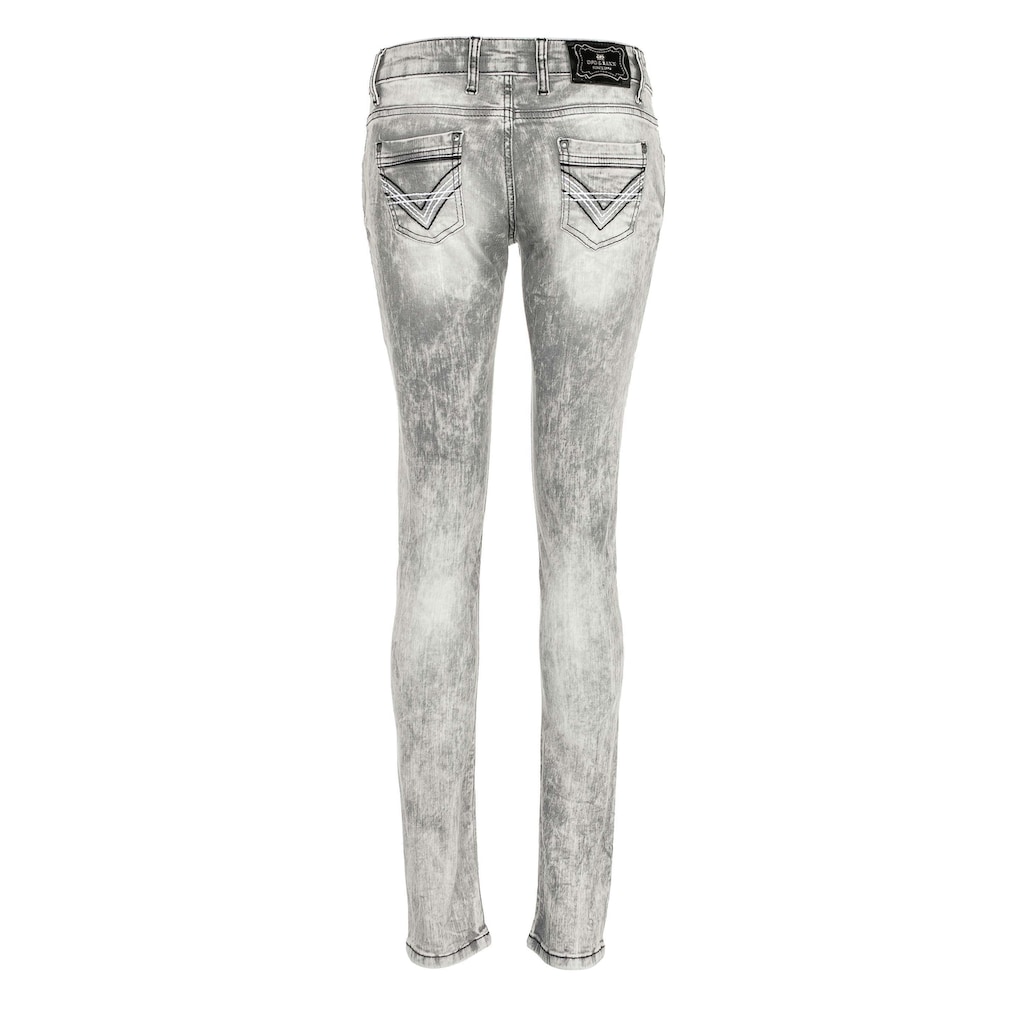 Damenmode Jeans Cipo & Baxx Bequeme Jeans »C46006«, in verwaschener Optik grau-denim