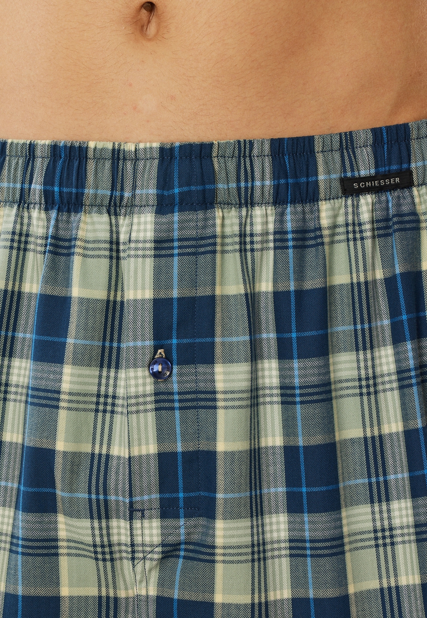 Schiesser Webboxer »"Boxershorts Multipacks"«, (2er Pack), Elastischer Bund mit kleinem SCHIESSER Logo