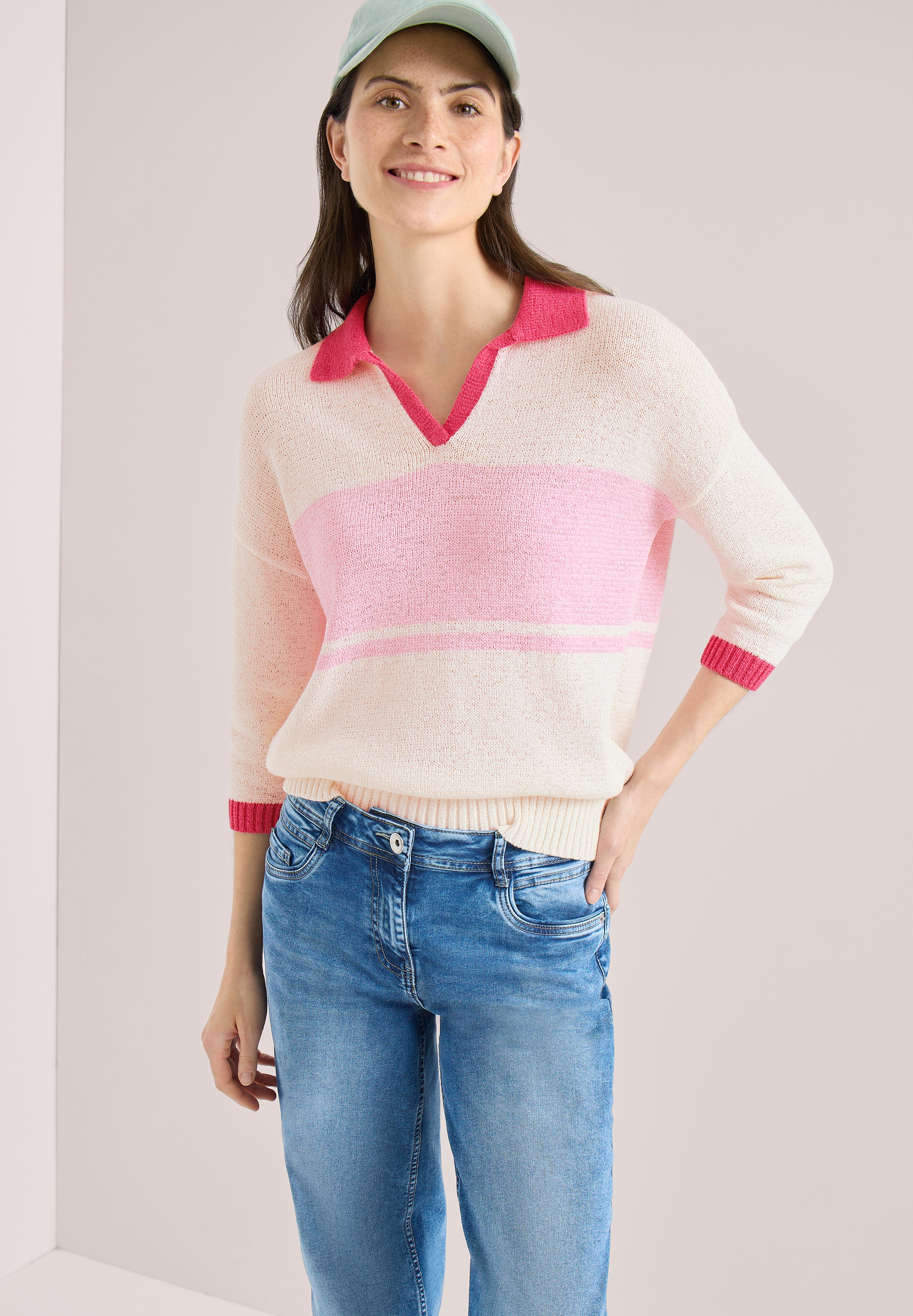 Cecil 3/4 Arm-Pullover mit 3/4 Ärmeln günstig online kaufen