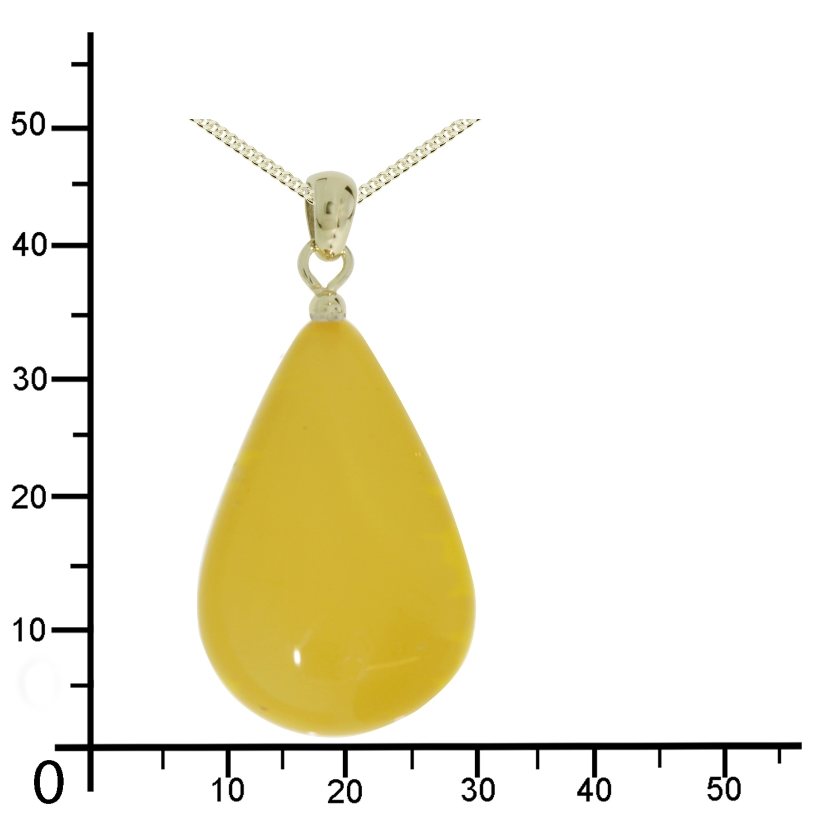 OSTSEE-SCHMUCK Kette und Anhänger Set »- Tropfen ca. 30 mm lang - Gold 333/000 - Bernstein«