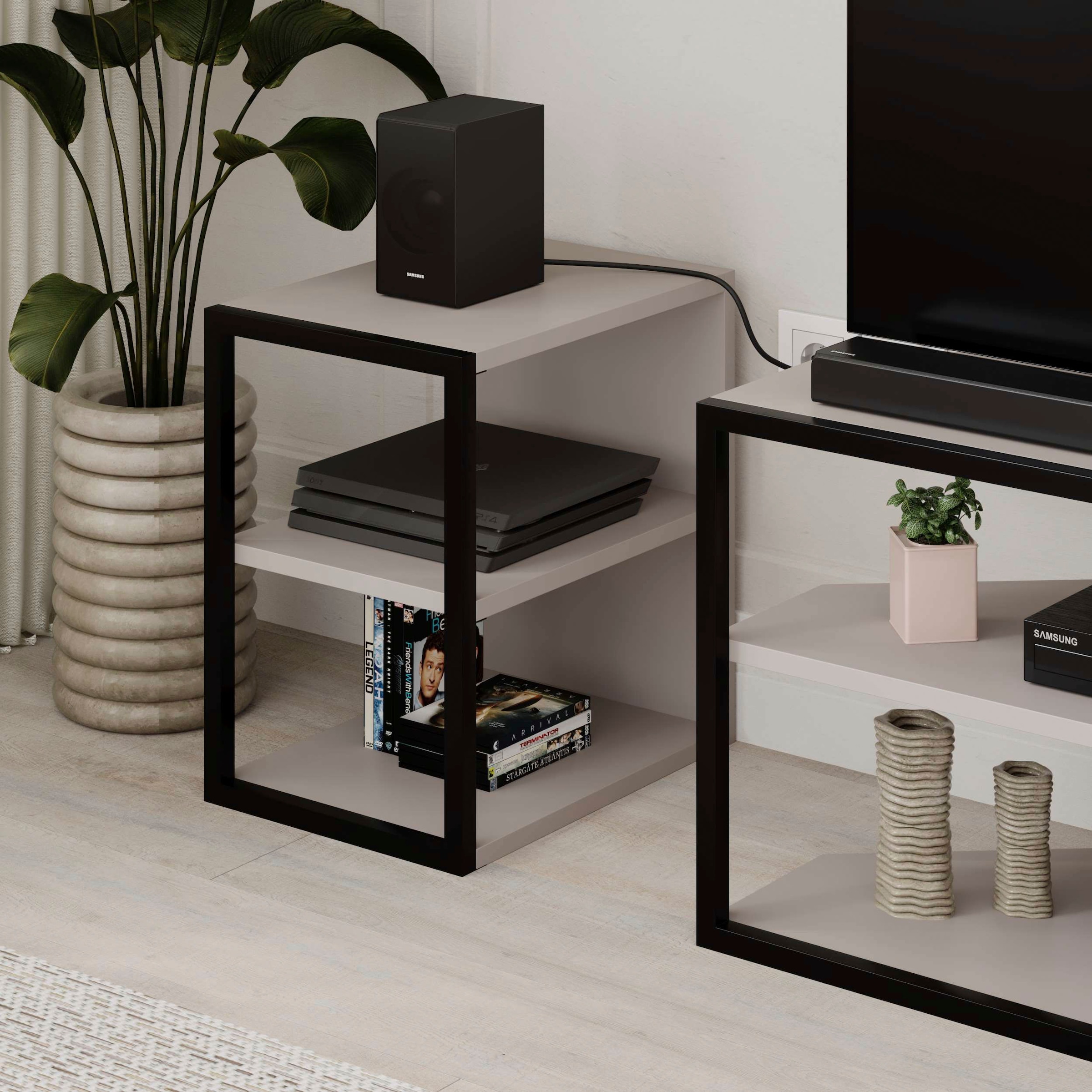 Decortie TV-Schrank »Echo TV Schrank«, (Packung), Einfache Montage,Platzsparend