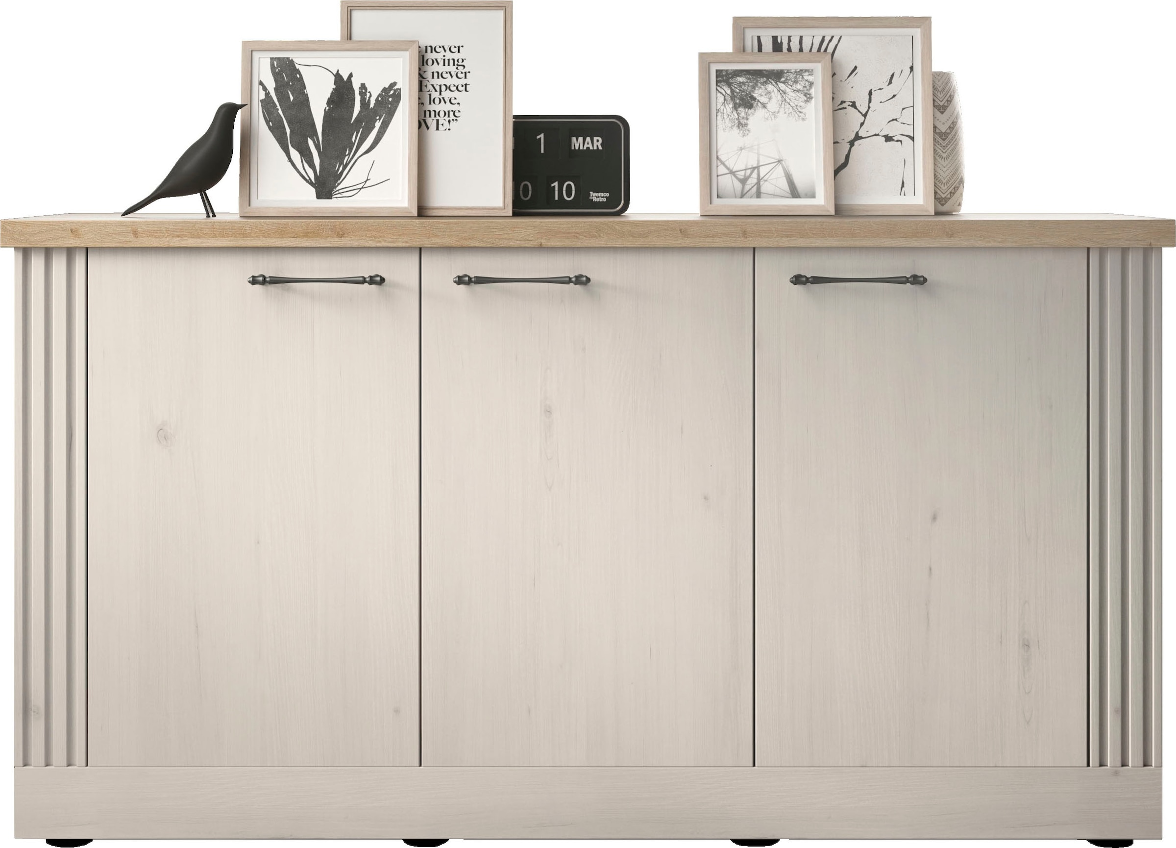 Home affaire Sideboard "Country Breite 164 cm, Kommode mit 3 Türen, Anricht günstig online kaufen