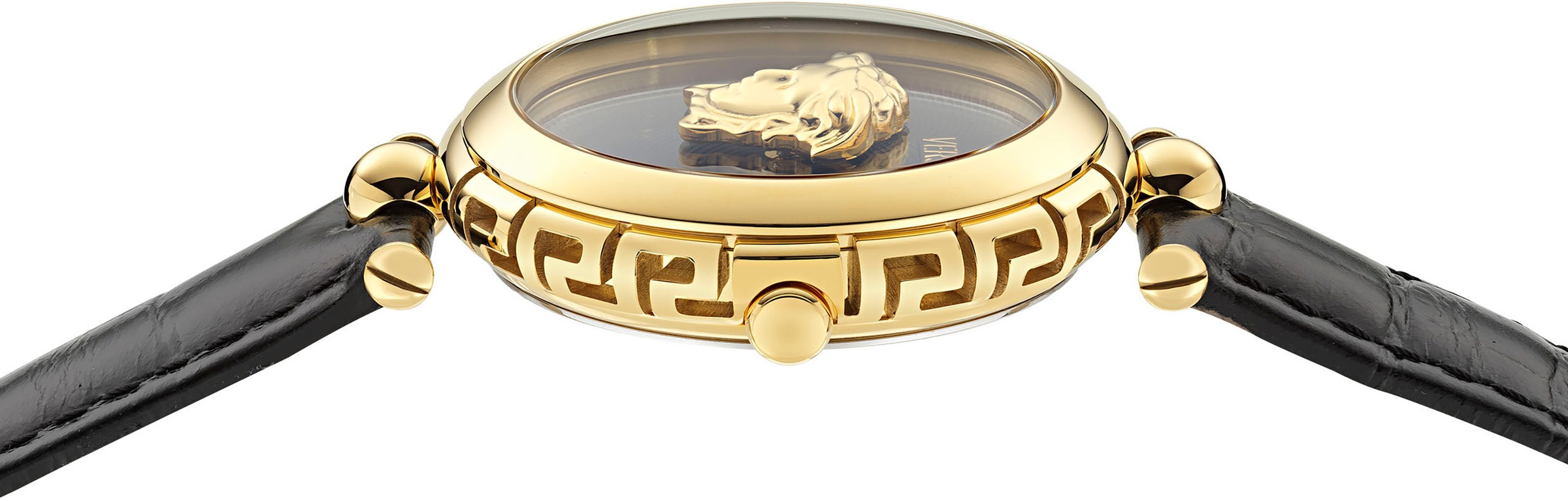 Versace Quarzuhr »MEDUSA HERITAGE«, Armbanduhr, Damenuhr, Swiss Made, Saphirglas, Lederarmband, analog