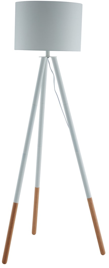 SalesFever Stehlampe »Carlson«, mit flammig-flammig, im Holztablett | BAUR Sale 1