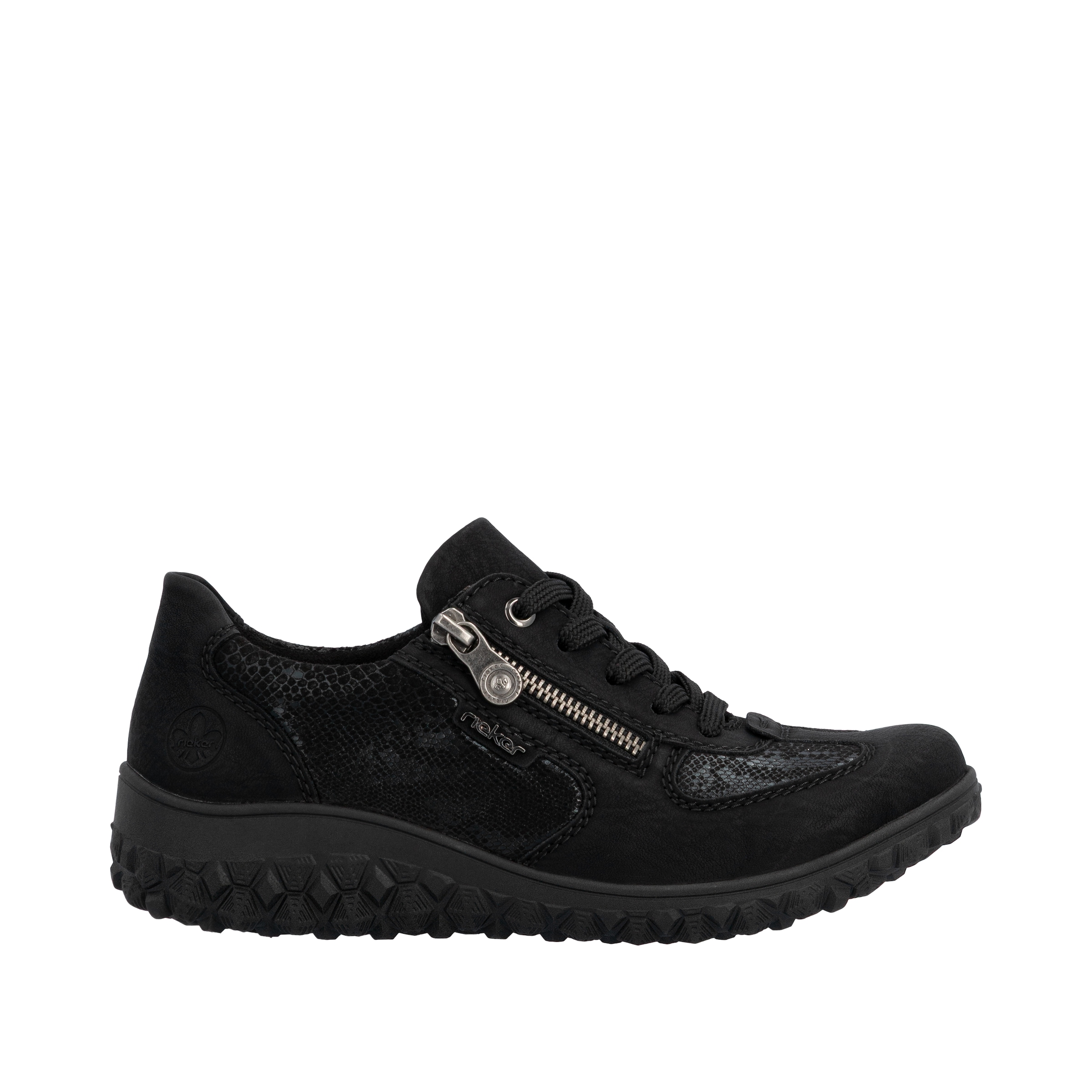 Rieker Keilsneaker, Schnürschuh, Halbschuh, Freizeitsneaker mit Reißverschluss