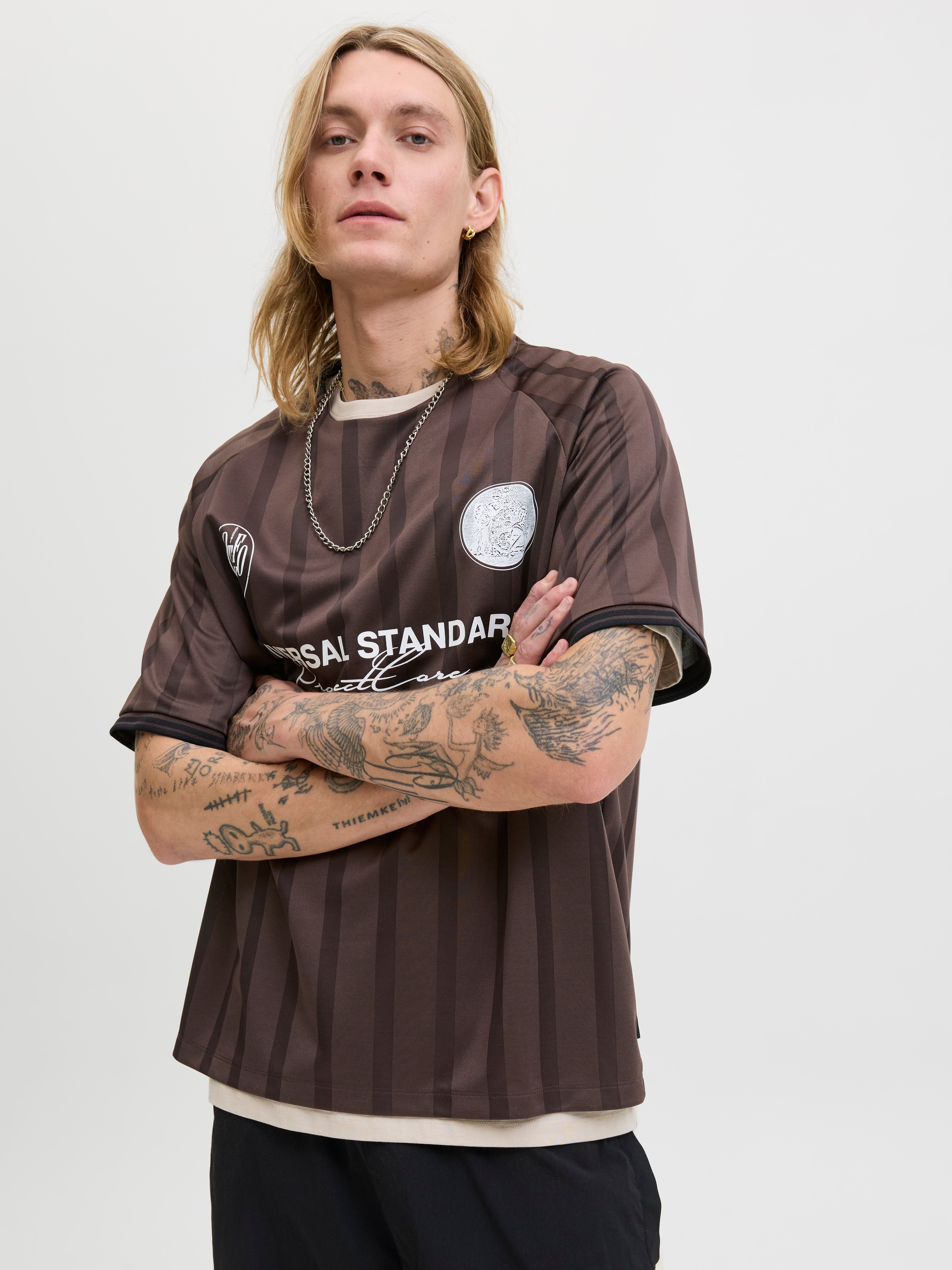 Jack & Jones Trainingsshirt "JCOCOVER RETRO FOOTBALL TEE SS LN" günstig online kaufen