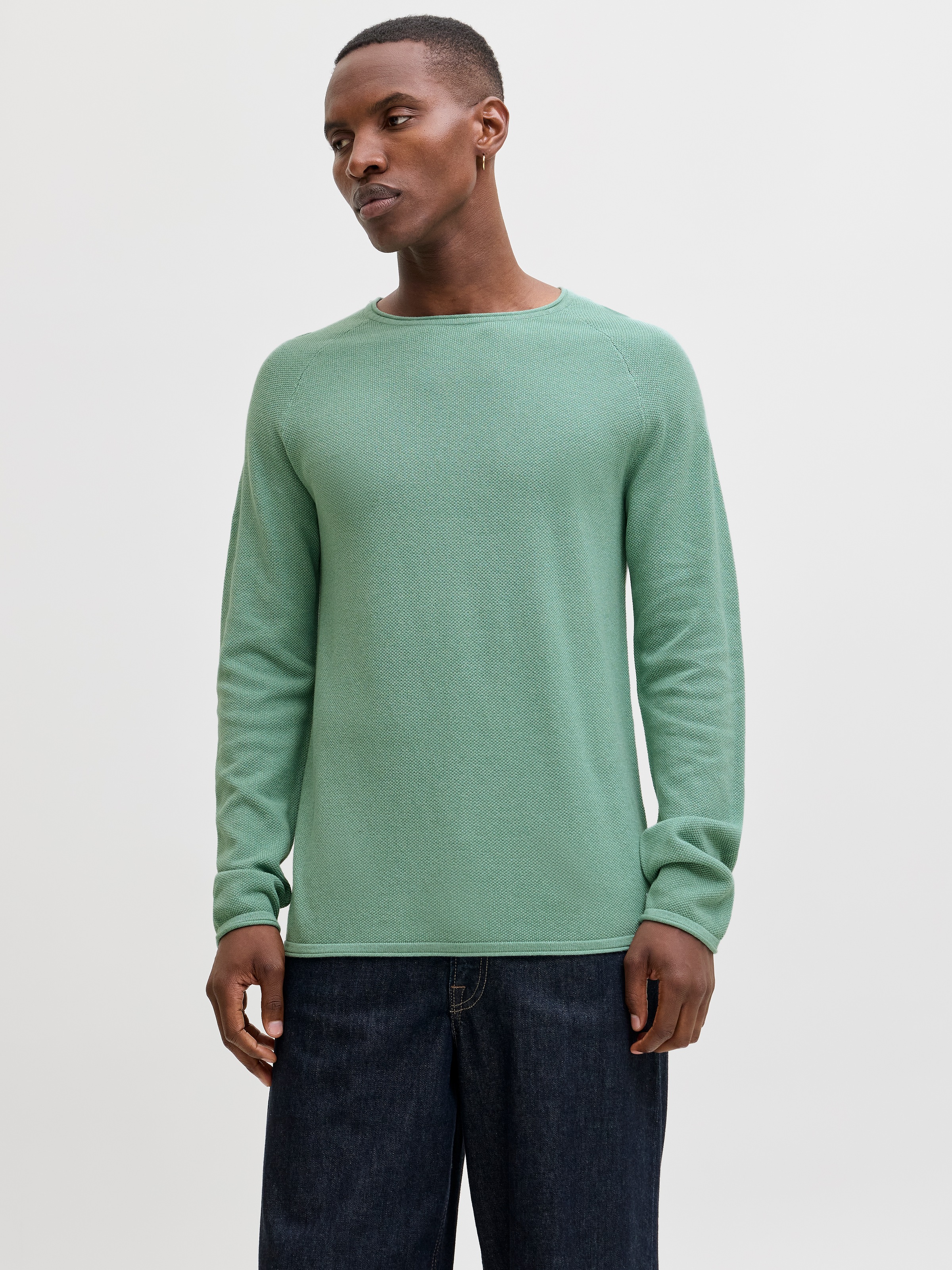 Jack & Jones Rundhalspullover "JJEHILL KNIT CREW NECK NOOS" Baumwolle, regu günstig online kaufen