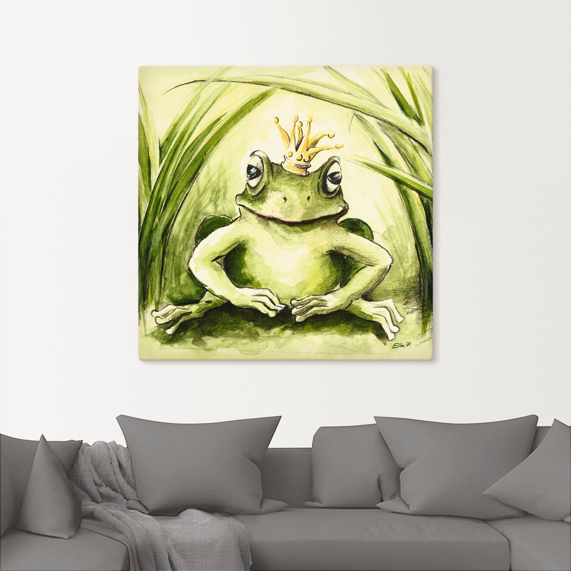 Artland Wandbild "Kleiner Frosch", Geschichten & Märchen, (1 St.), als Alub günstig online kaufen