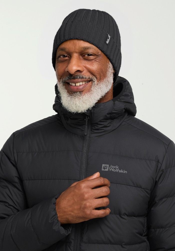 Jack Wolfskin Beanie »RIB KNIT BEANIE« Strickmütze, warm, winddicht