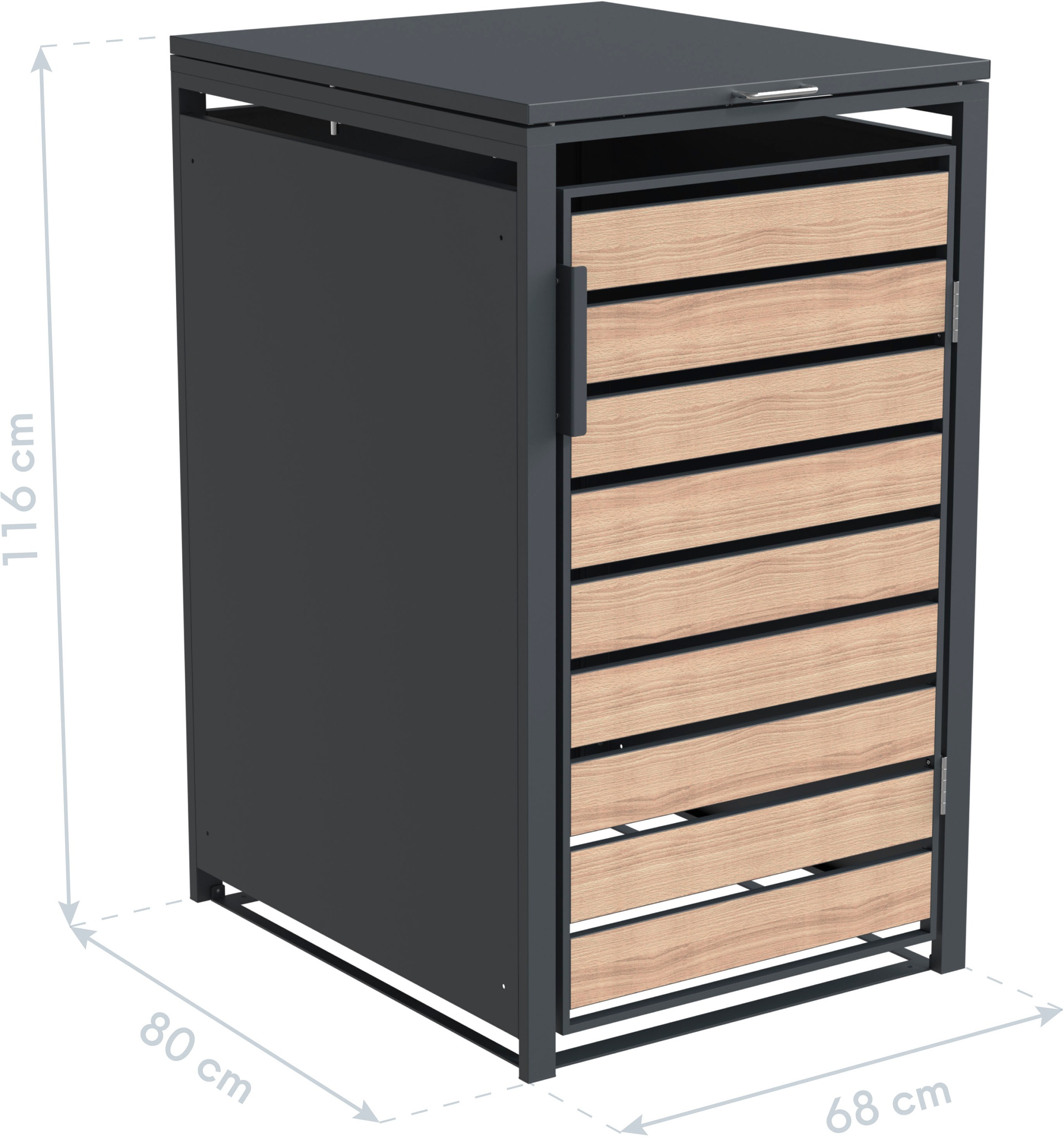 WESTMANN Mülltonnenbox »Lacina«, Platz für 1 Mülltonne 240 L, BxHxT: 68x80x116 cm