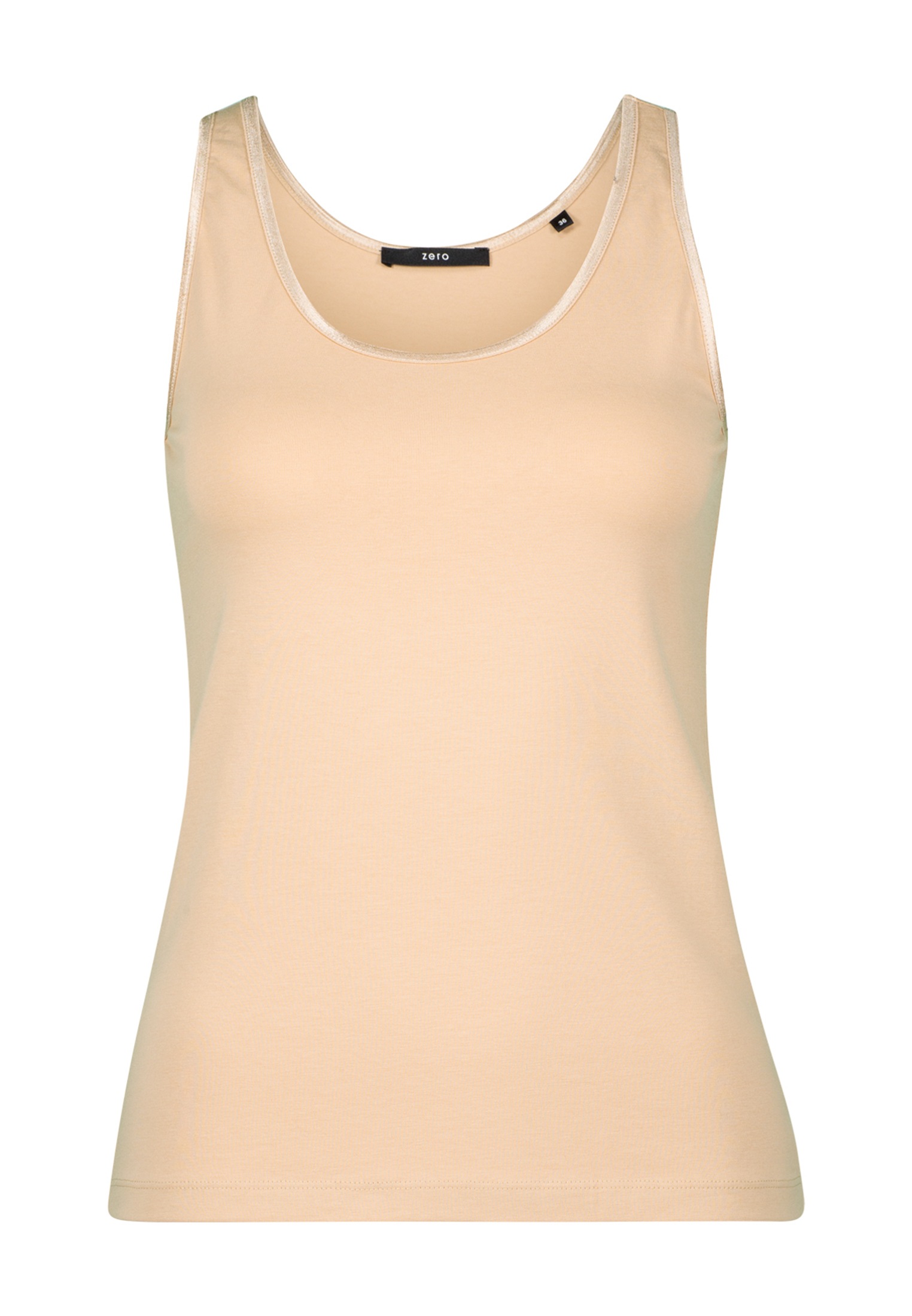 Zero T-Shirt »zero Top mit Paspel«, (1 tlg.), Plain/ohne Details