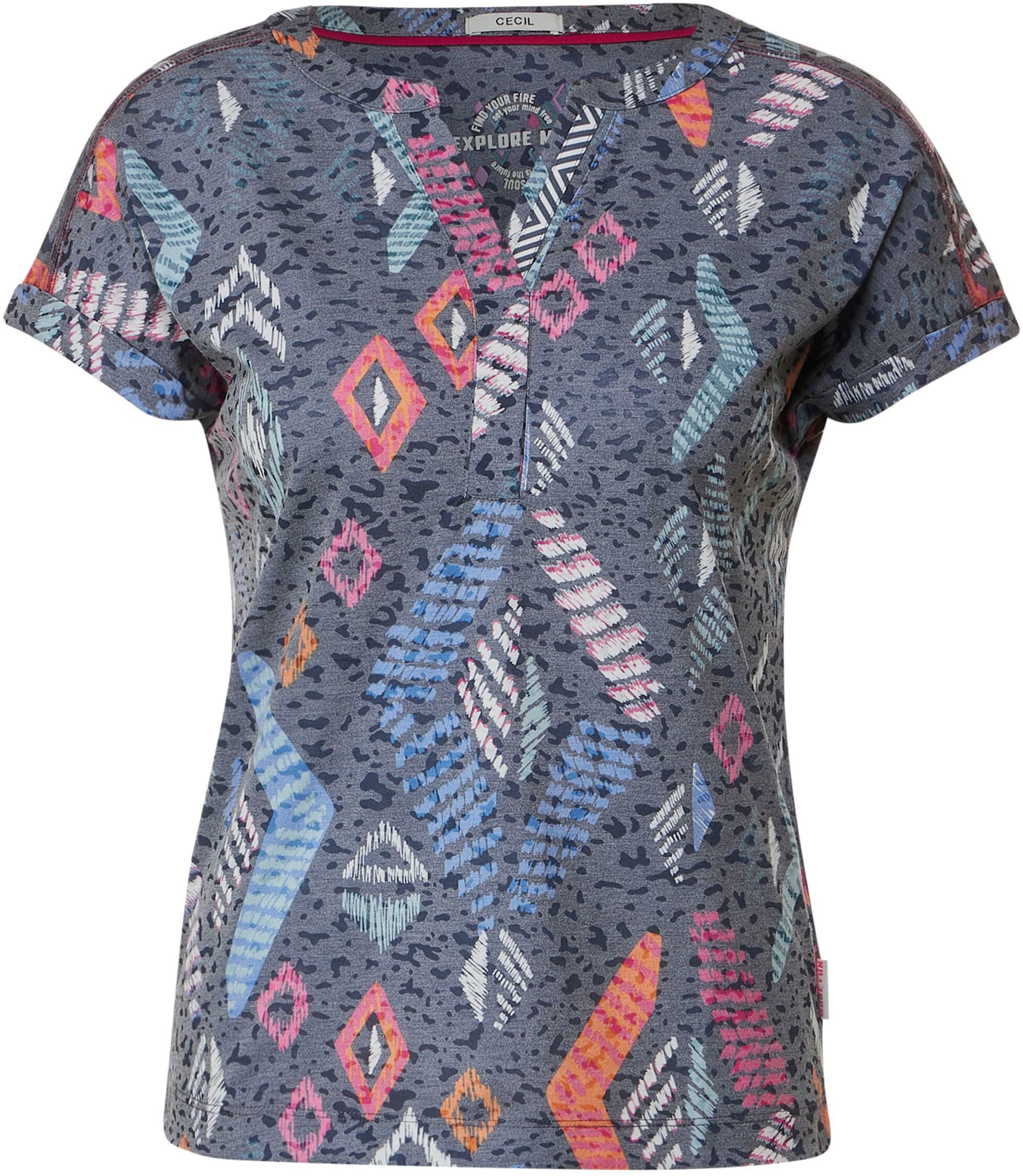 Cecil T-Shirt, mit Ausbrenner Muster bestellen BAUR für 