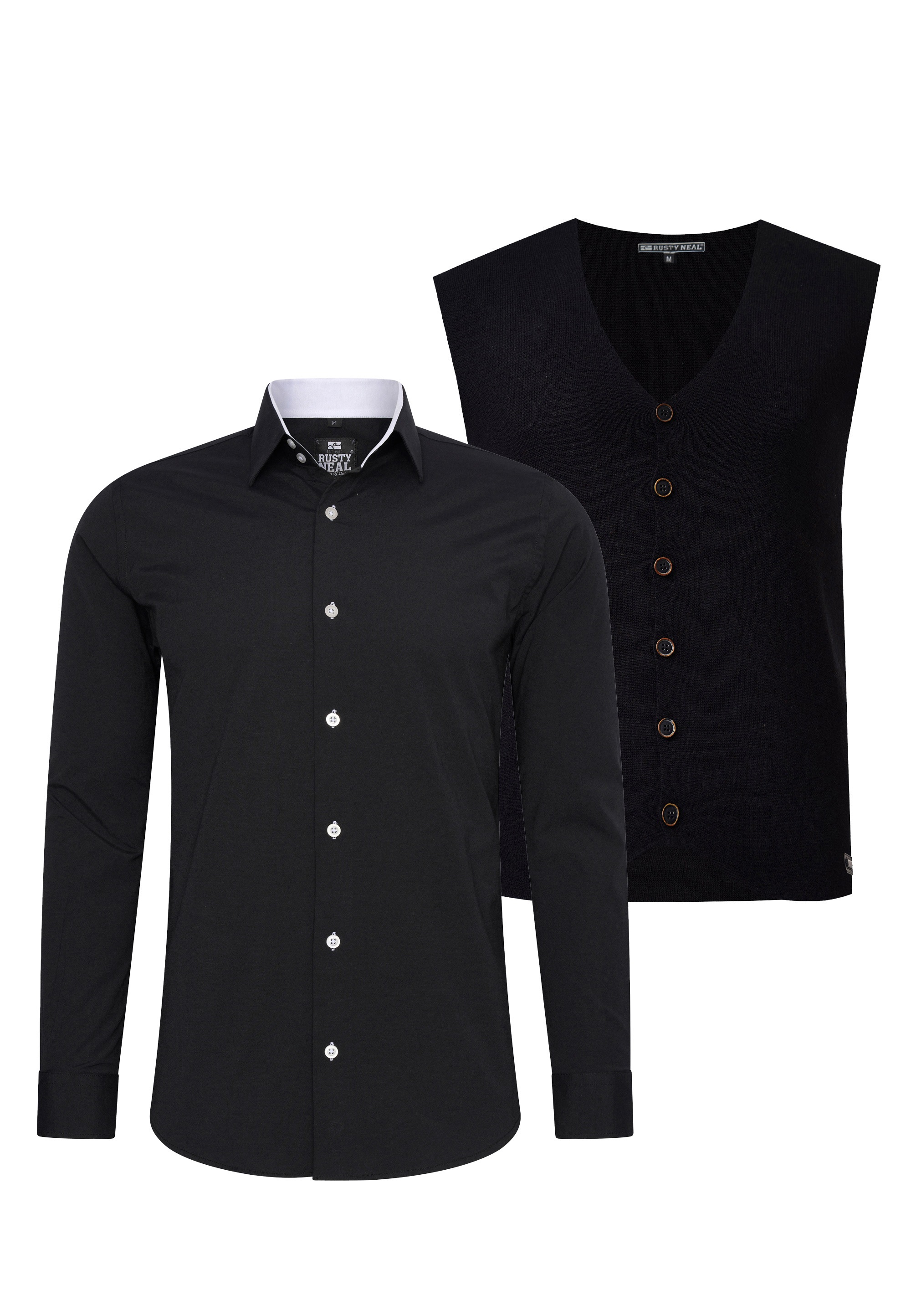 Thumbnail - Rusty Neal Langarmhemd mit Weste