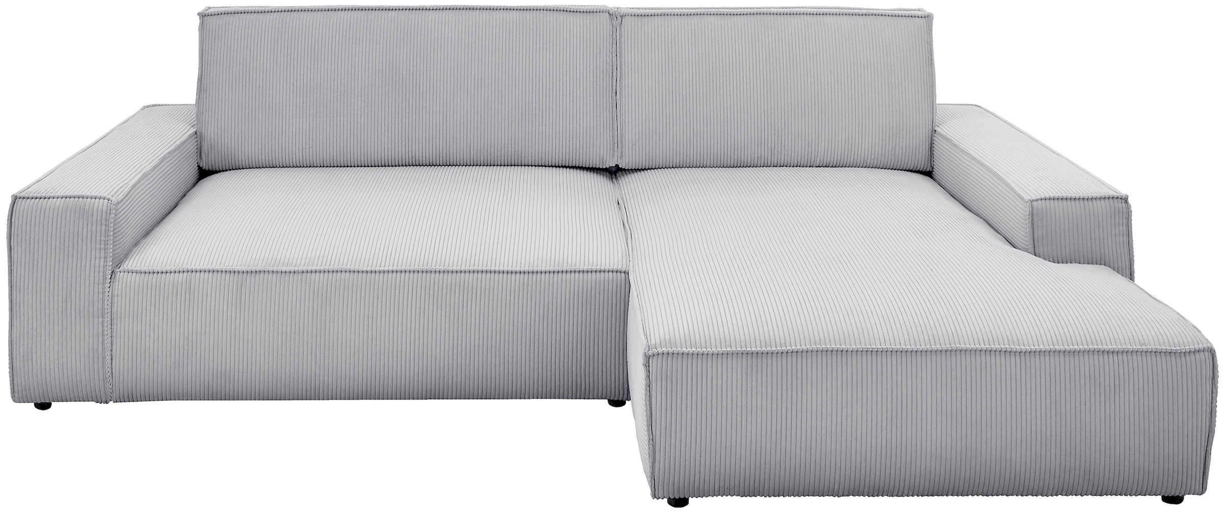 Home affaire Ecksofa »NEU: SHERWOOD XXL 284, Big-Sofa L-Form, tiefe Sitzfläche 95 cm, Cord«, Recamiere rechts/links, als Schlafsofa stellbar, Cord u. Leinenoptik