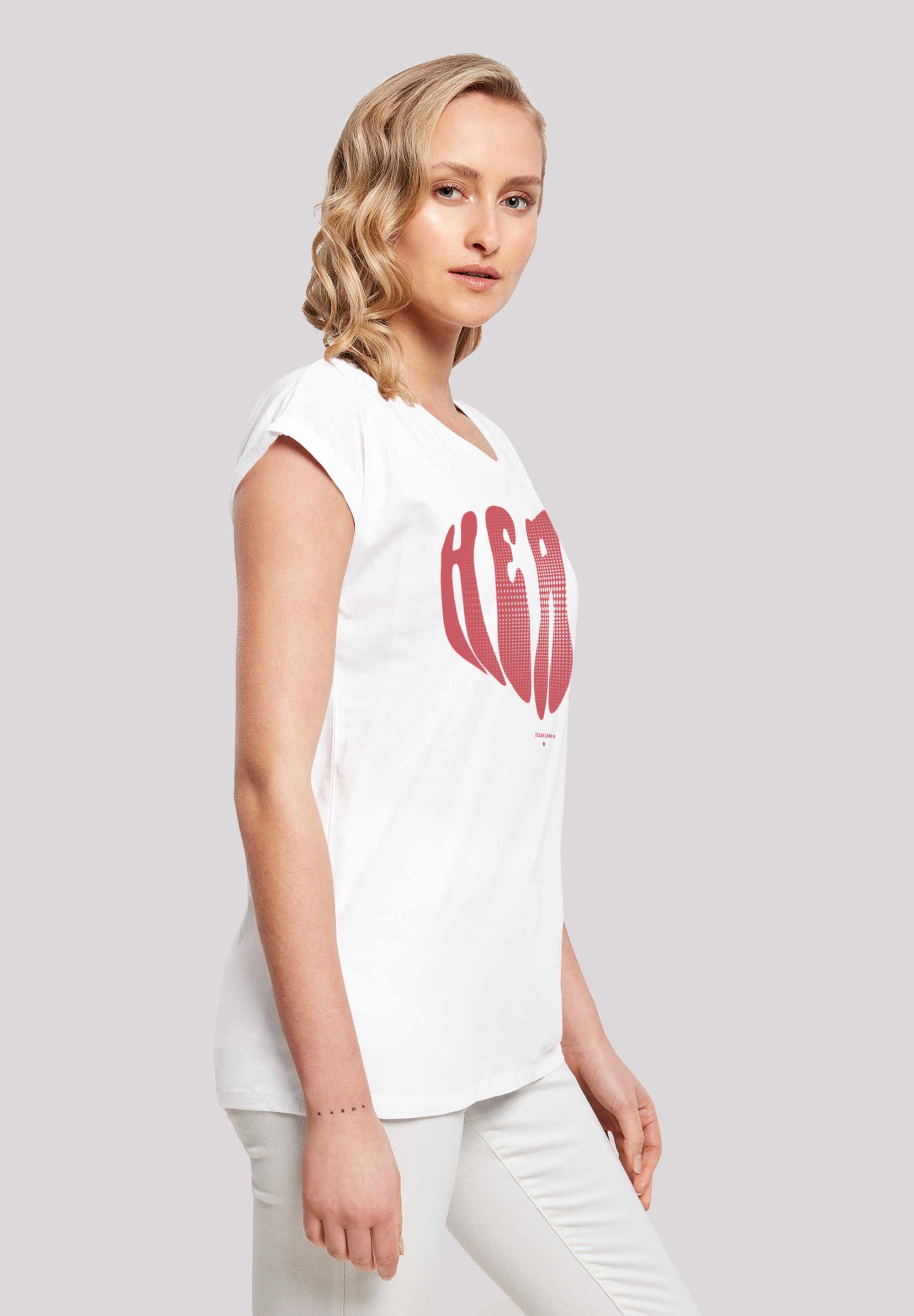 F4NT4STIC T-Shirt »Valentinstag Herz Rot«, Print