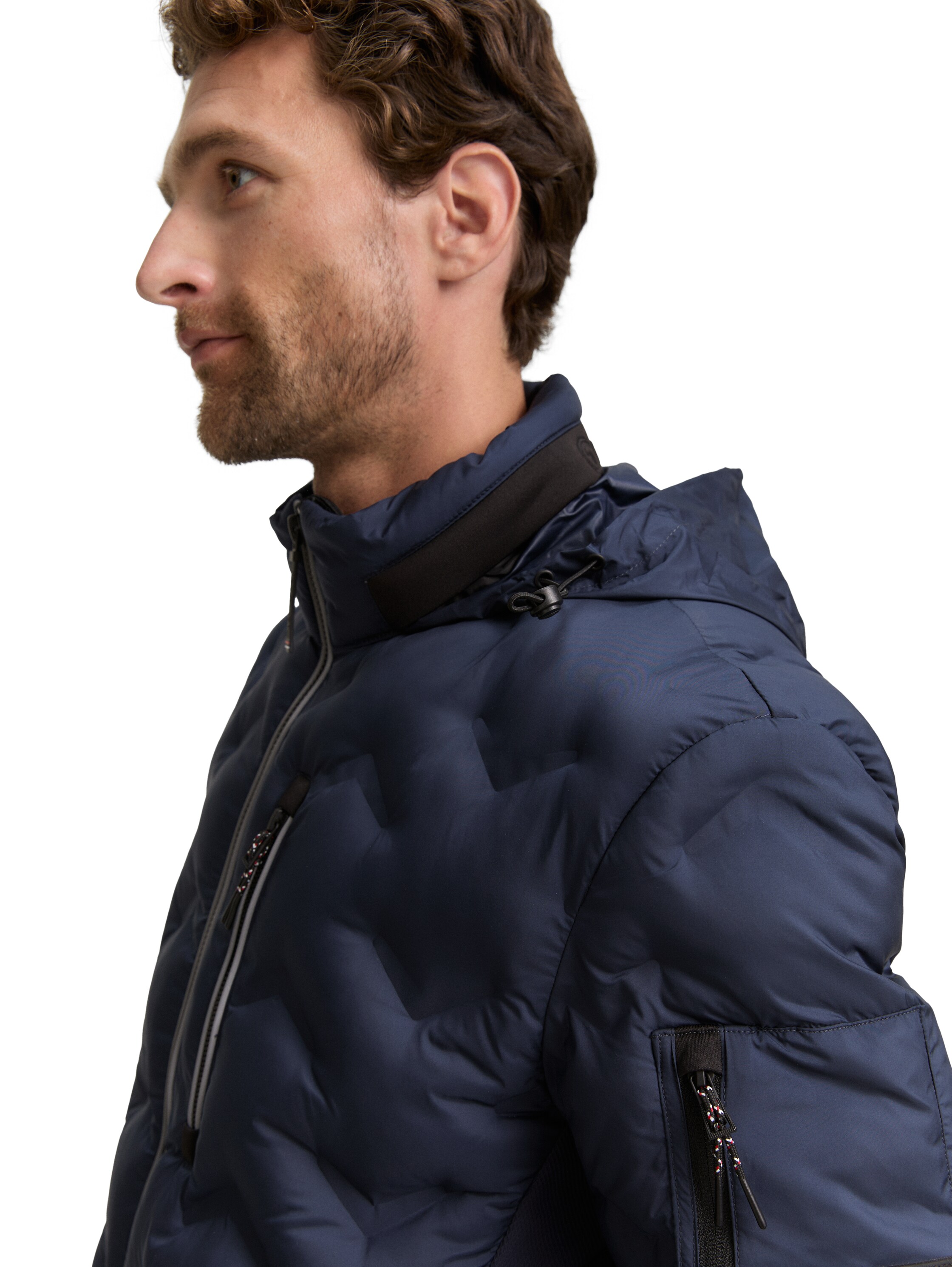 Thumbnail - TOM TAILOR Hybridjacke ohne Kapuze mit Taschen und Stehkragen