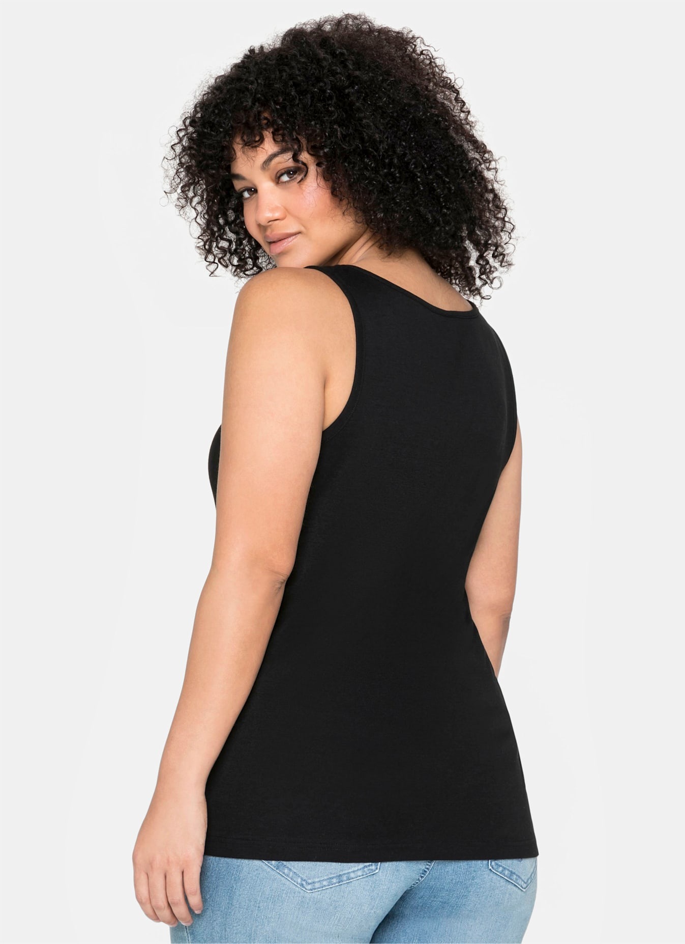 Sheego Tanktop Black Size 58 2