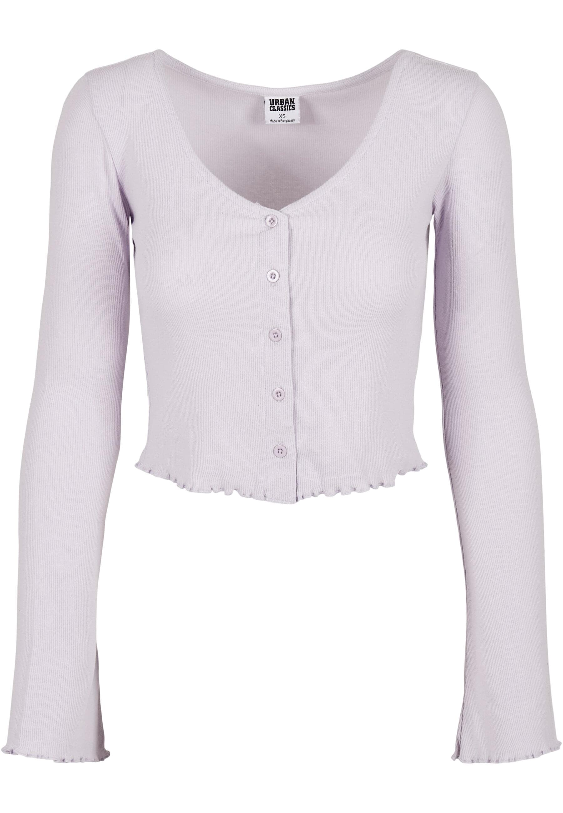 URBAN CLASSICS Langarmshirt »Damen Cardigan«, kaufen BAUR Rib für (1 tlg.) | Ladies Cropped