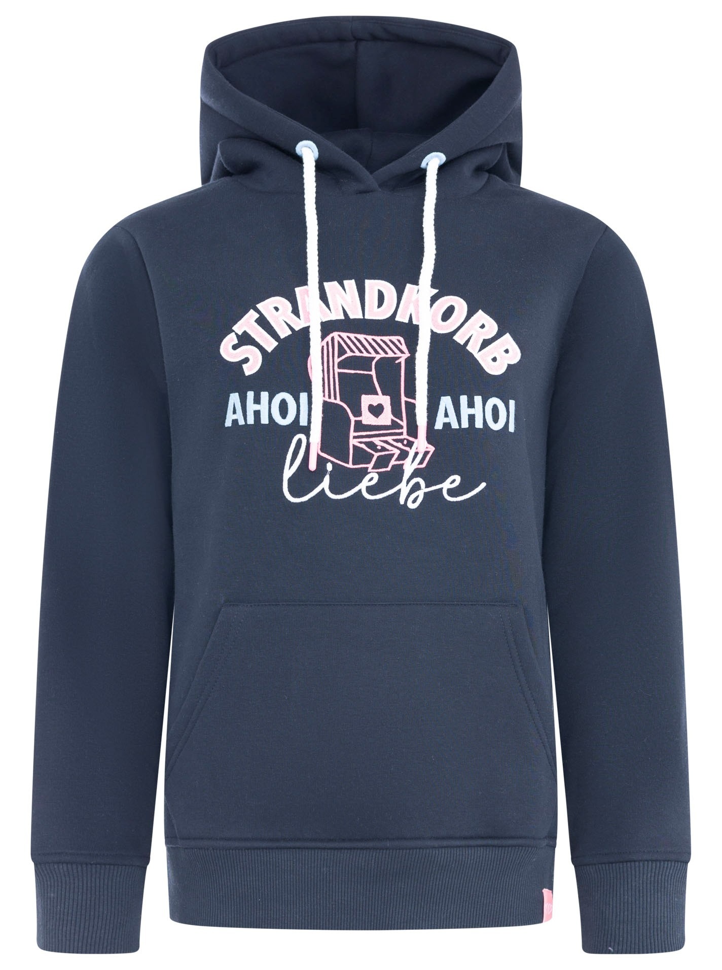 Zwillingsherz Hoodie ""Strandkorb"", maritime Stickerei, Rippbündchen, Käng günstig online kaufen