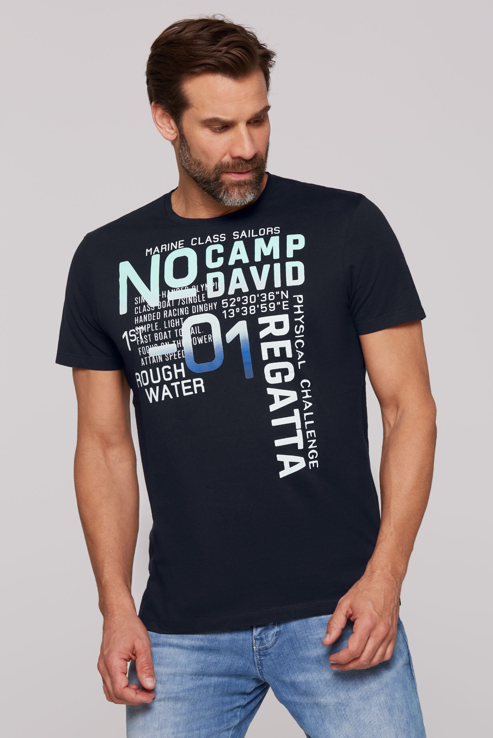 CAMP DAVID Rundhalsshirt, aus Baumwolle günstig online kaufen