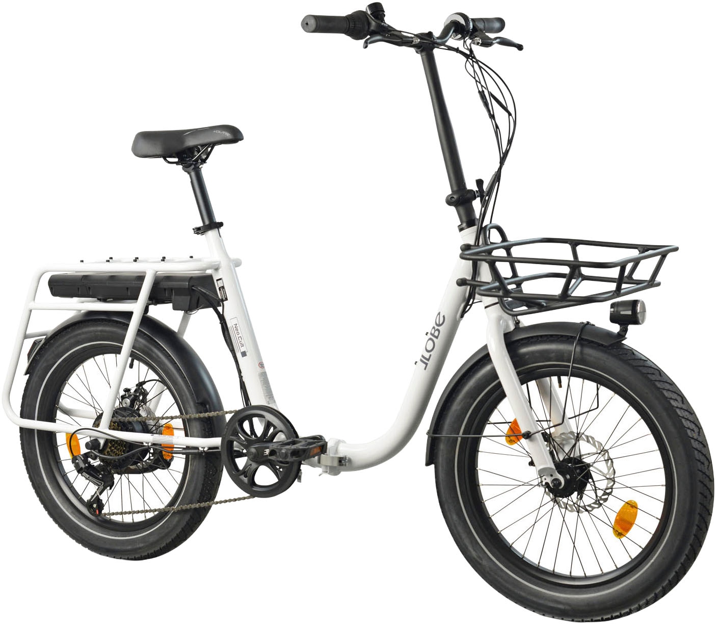 LLobe »Elektro Faltrad 20" Neo.cult weiß« 7 Gang Shimano Tourney Schaltwerk Kettenschaltung Heckmotor 250 W