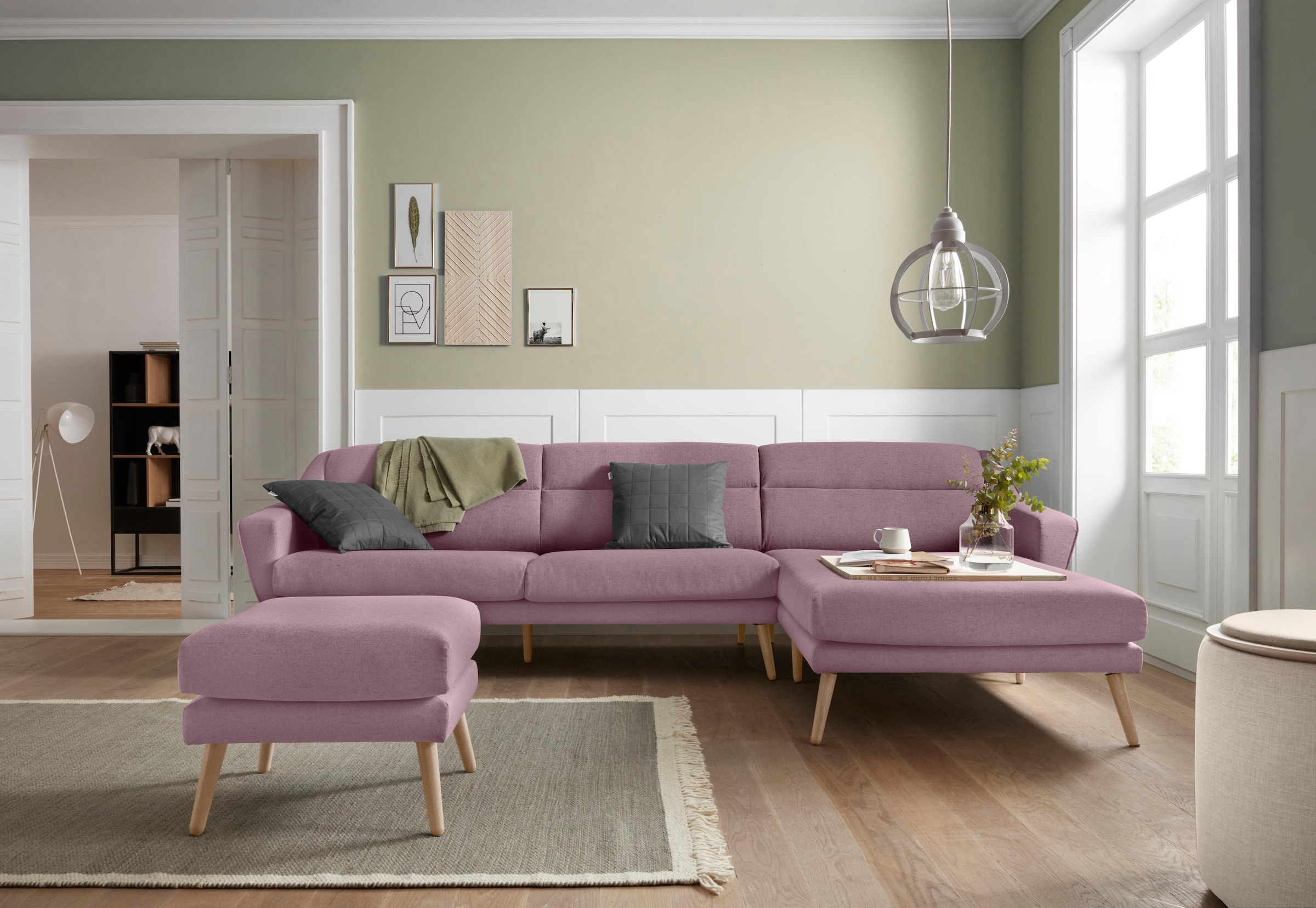 OTTO home Hocker »Bille« mit Eiche-Beinen, Design by Morten Georgsen