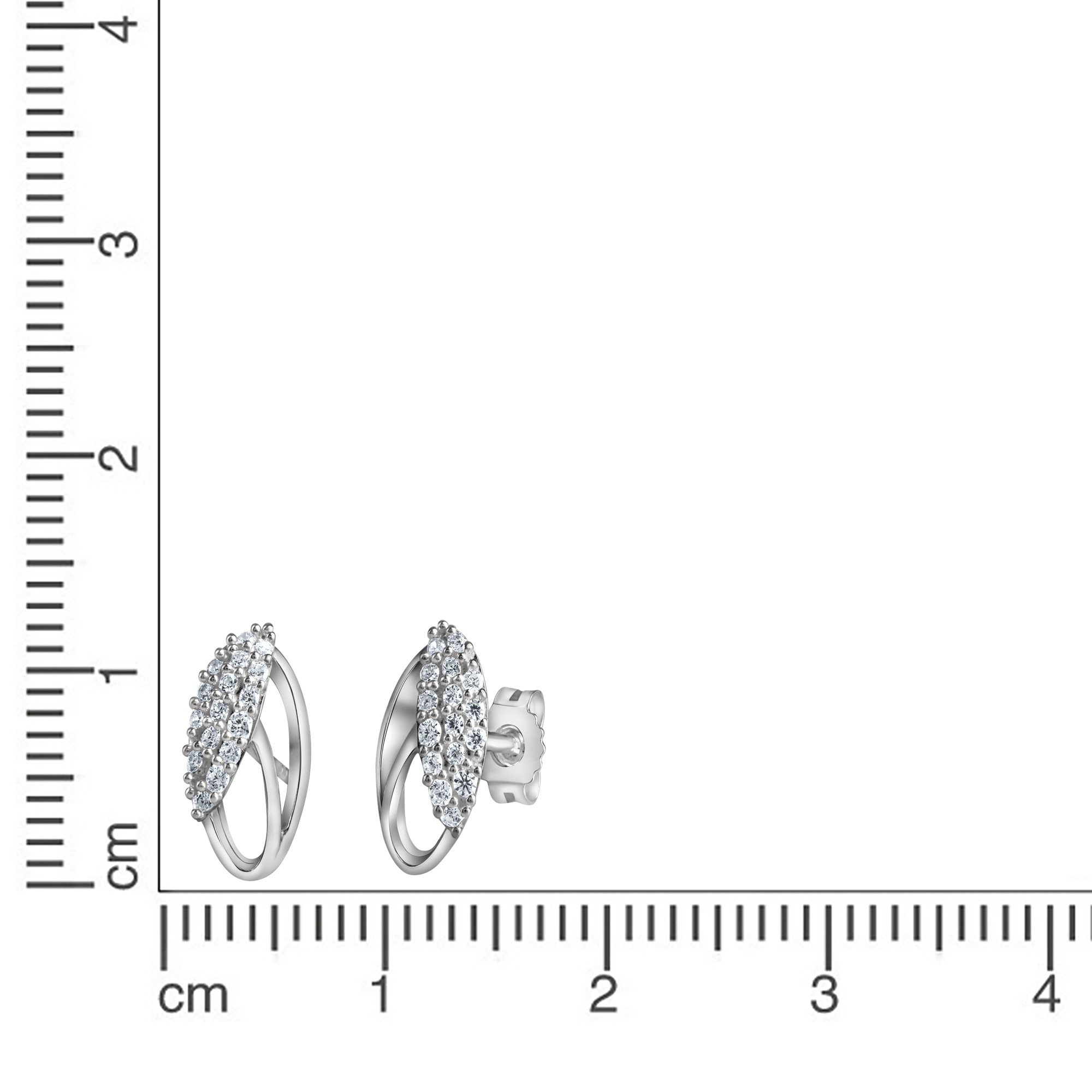 Vivance Paar Ohrstecker »925-Sterling Silber rhodiniert Zirkonia«